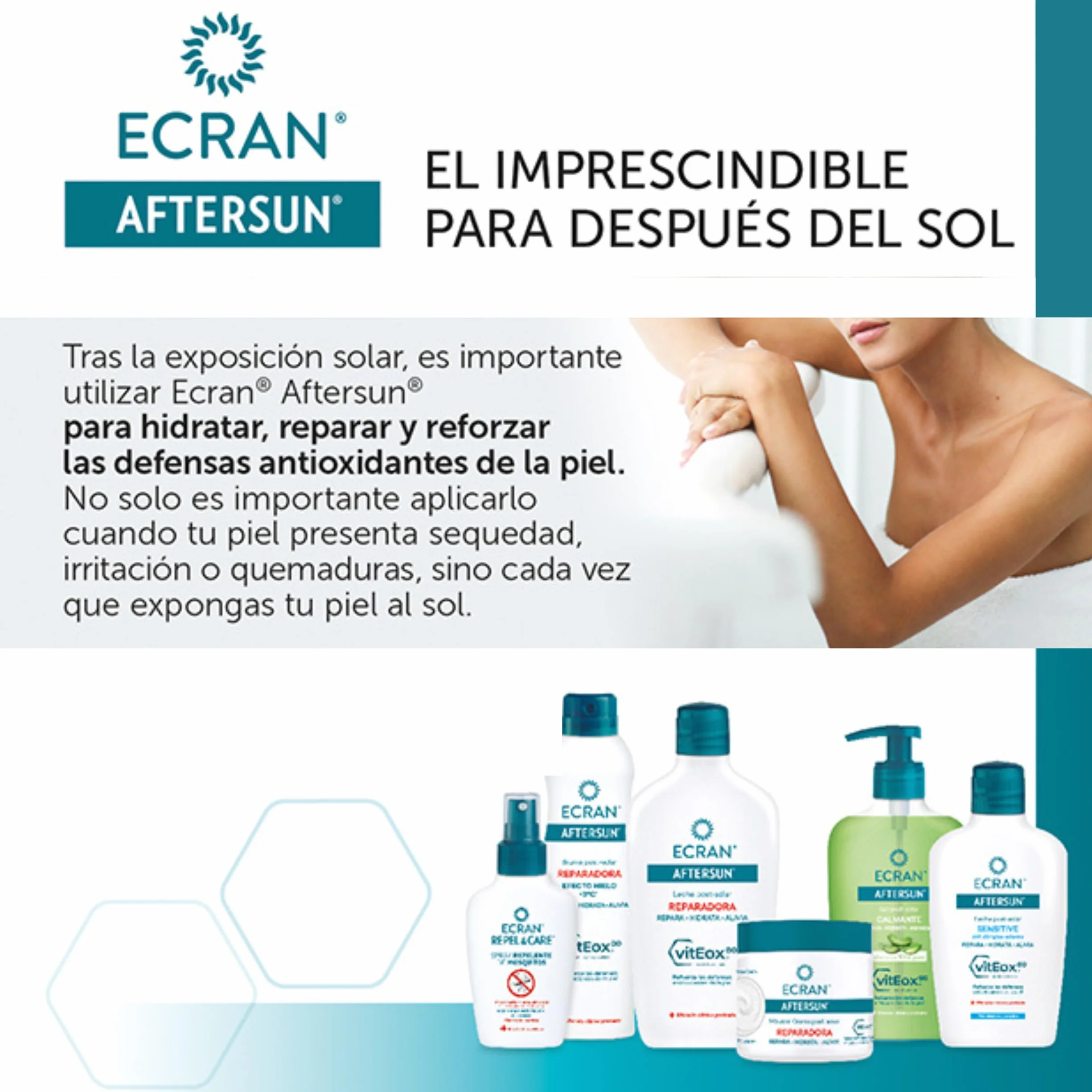 Ecran Aftersun Leche Post-solar Hidratante Y Reparadora - 400 ml, Blanco, Almond