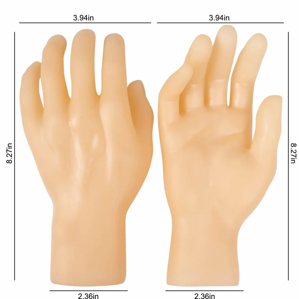 2 sztuki model ręczny wielokrotnego użytku manicure ćwiczenia ręce lewej i prawej ręki mężczyźni kobiety symulacja model dłoni rekwizyty do stojaka wystawowego centrum handlowego, kolor skóry
