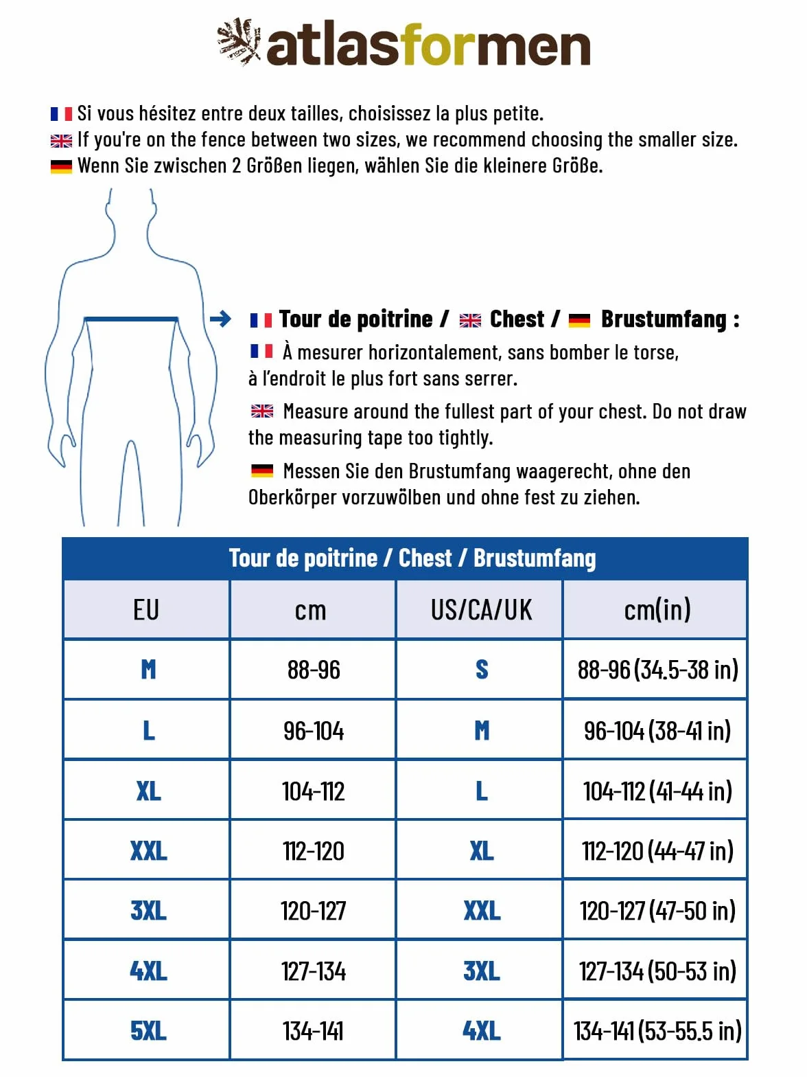 ATLAS FOR MEN - Kurtka z podszewką z polaru - Męska kamizelka z dzianiny - Dostępna w dużych rozmiarach od M do 5XL