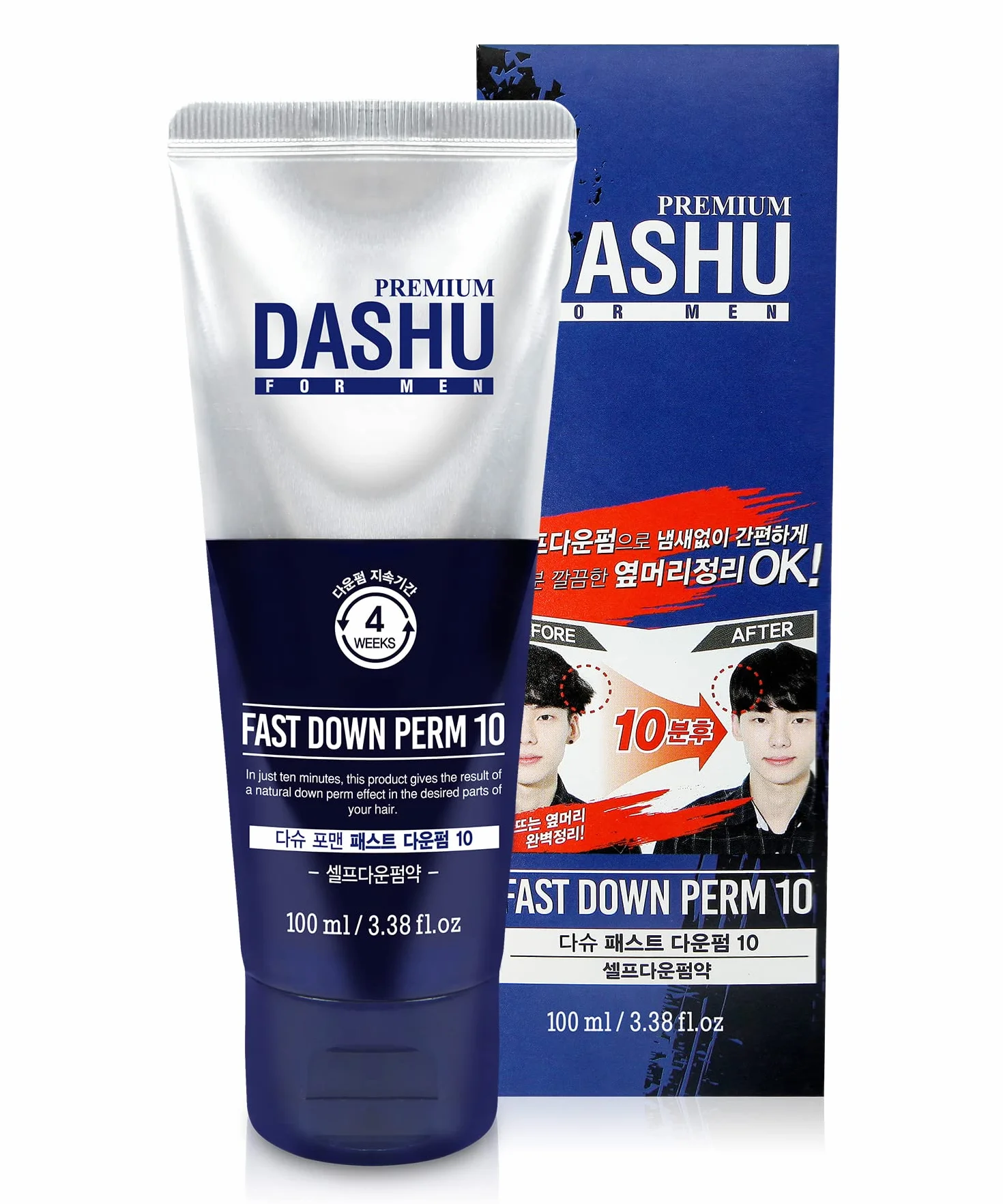 DASHU Premium Fast Down Perm for Men 30oz - Instant Down Perm, Shine & Elasticity