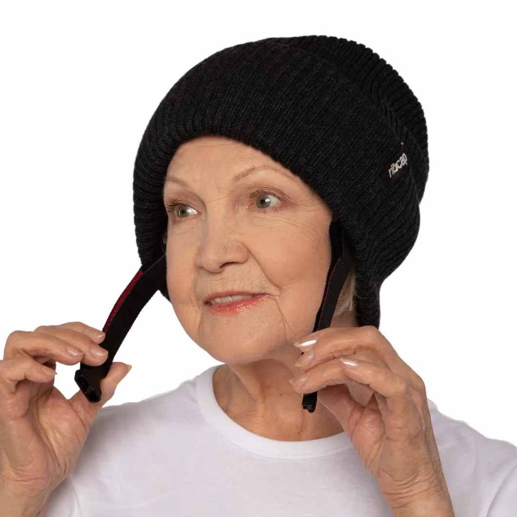 Ribcap Lenny antracyt medium, miękka ochrona głowy, Ø 56-58 cm