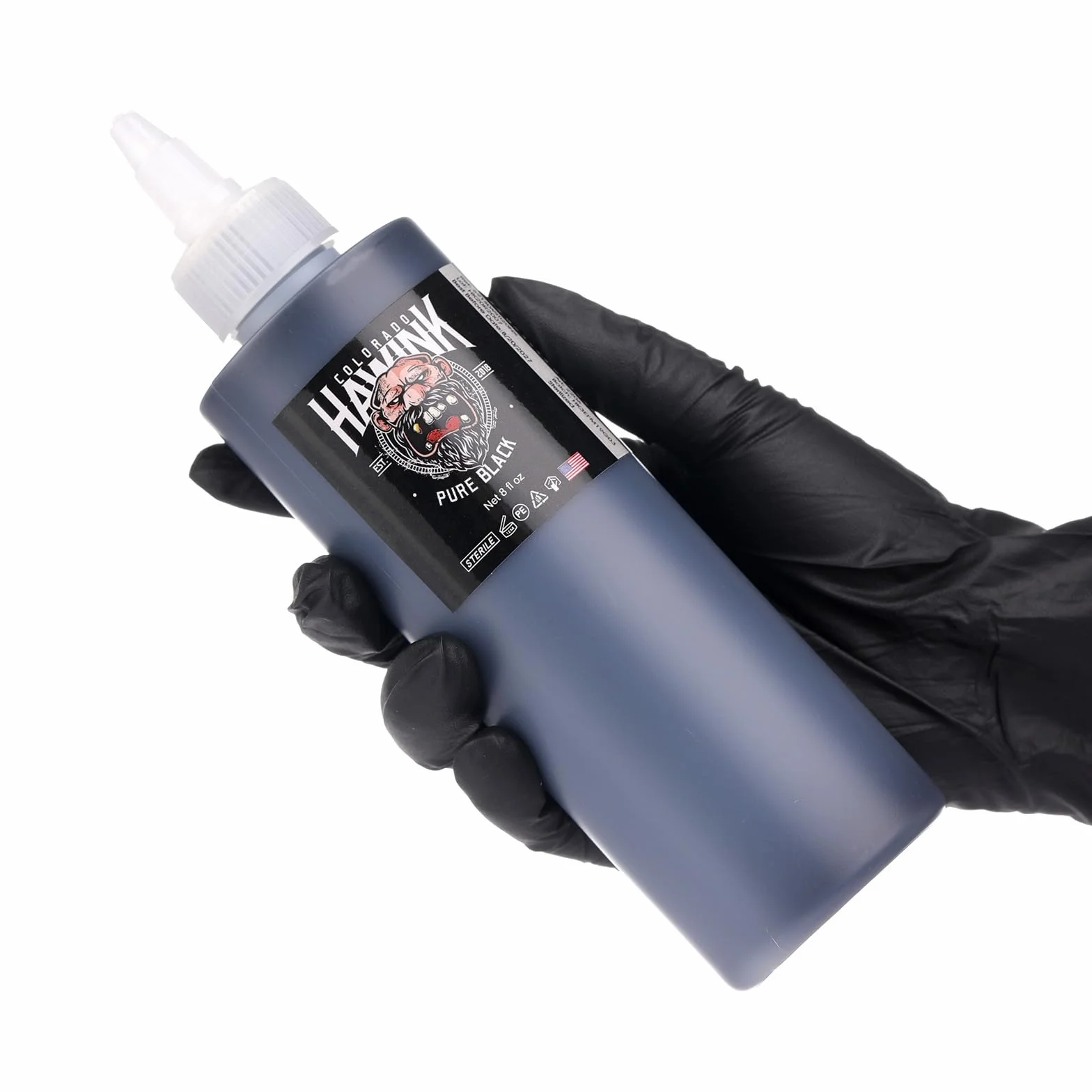 HAWINK Black Tattoo Ink Professional 226.8 g (240ml) tatuaż Ink Pure Black TI203-240-001