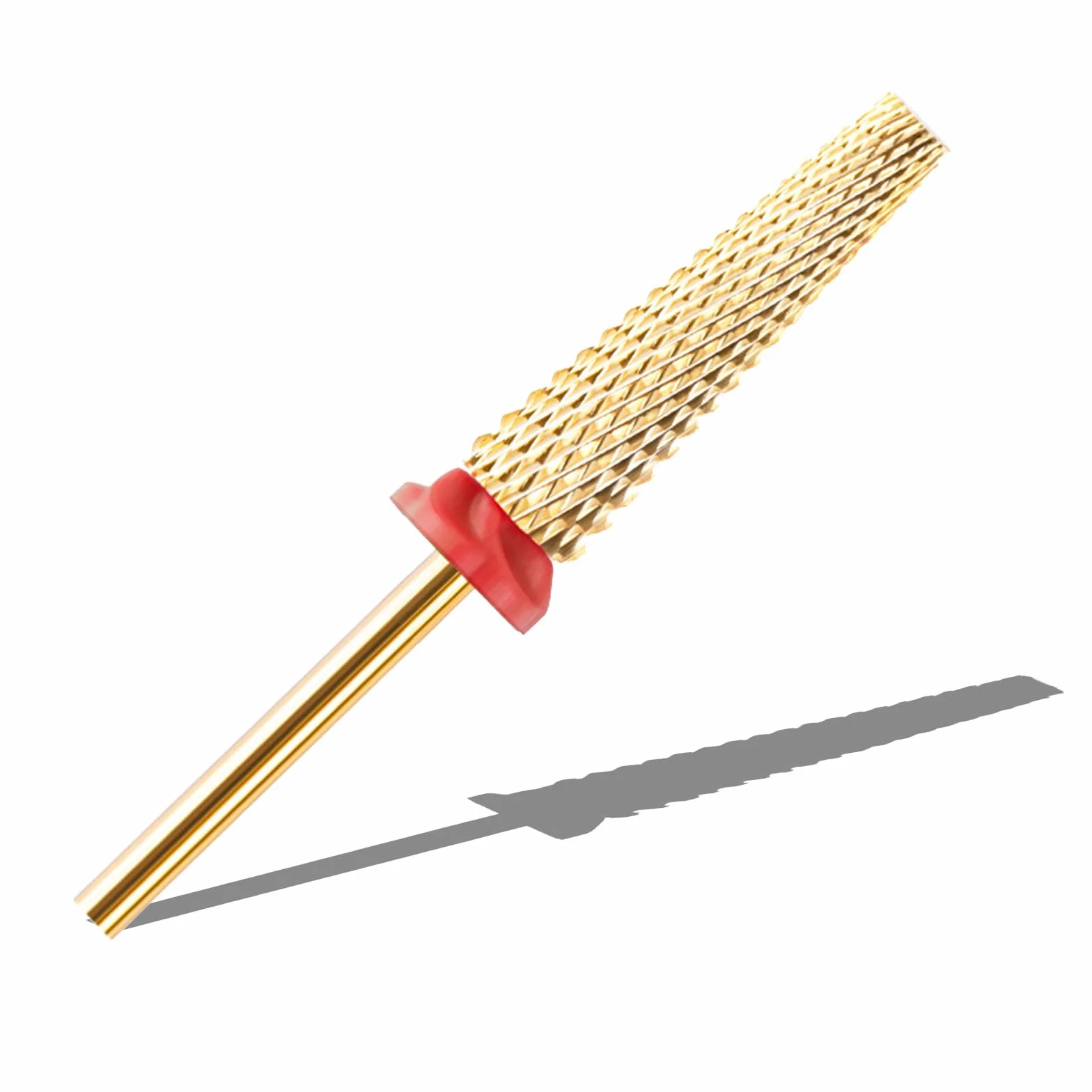 Kotkiddy® Bardzo długie wiertło do paznokci 5 w 1, bity wolframowe 24 mm, zaawansowane szybkie usuwanie do manicure, pedicure, polerowania żelu do skórek paznokci (gruboziarniste, złote)
