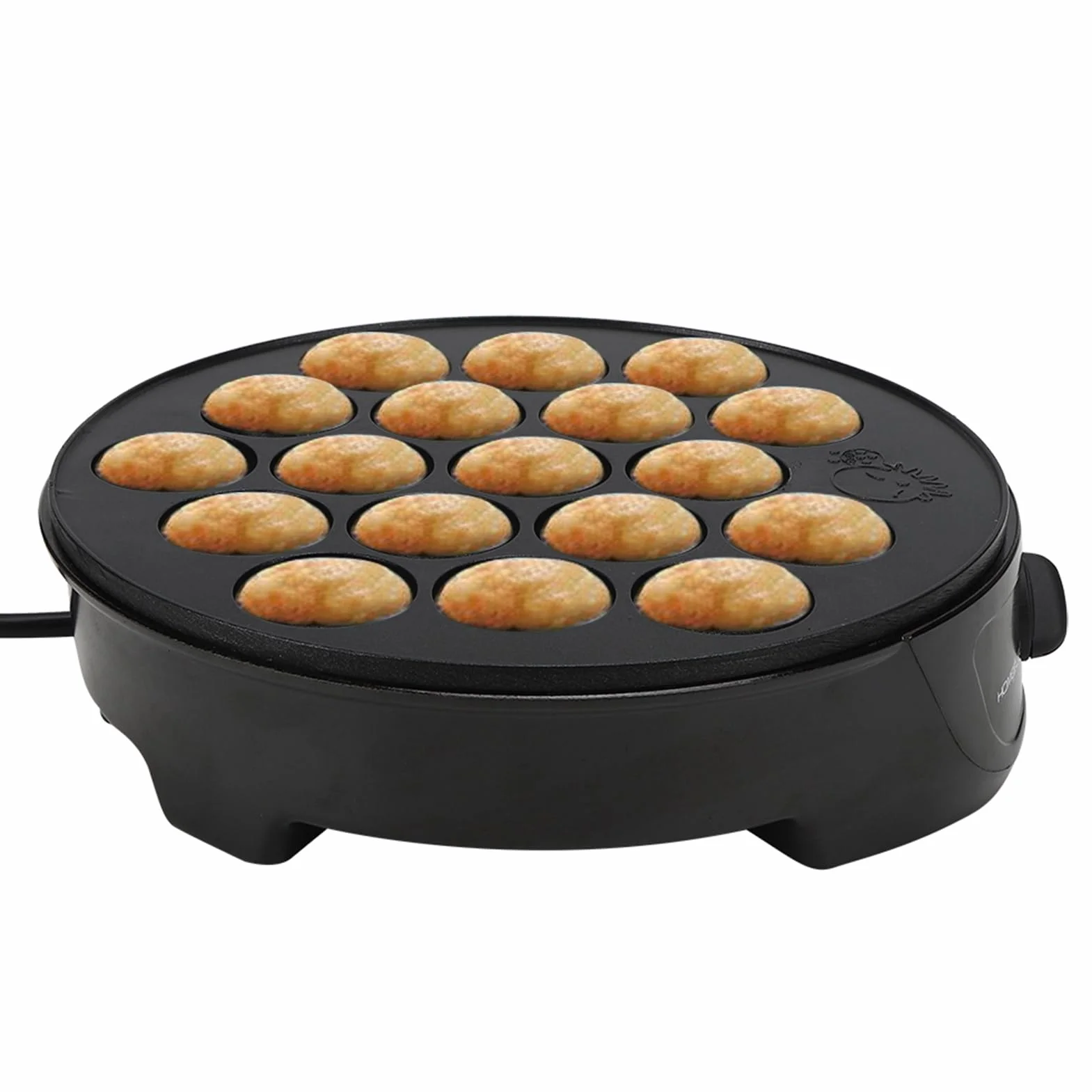 Takoyaki Maszynka elektryczna, żeliwna maszyna do ciastek z 18 otworami, do produkcji japońskich takoyaki