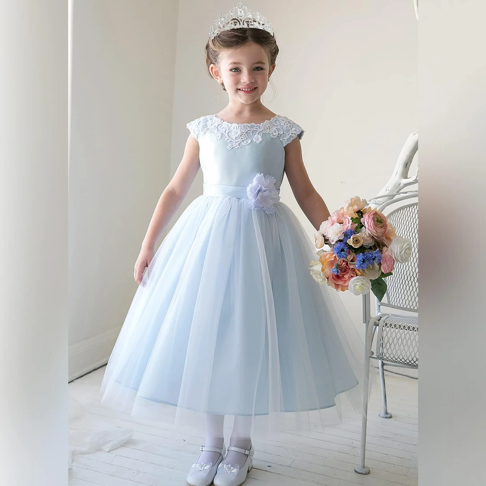 Tiara koronna, tiara na przyjęcie księżniczki, dodatek, tiara, korona księżniczki, kryształowe diademy, korony stras, opaska na głowę, dla kobiet, dziewcząt, na okazje, w tym wesela, imprezy