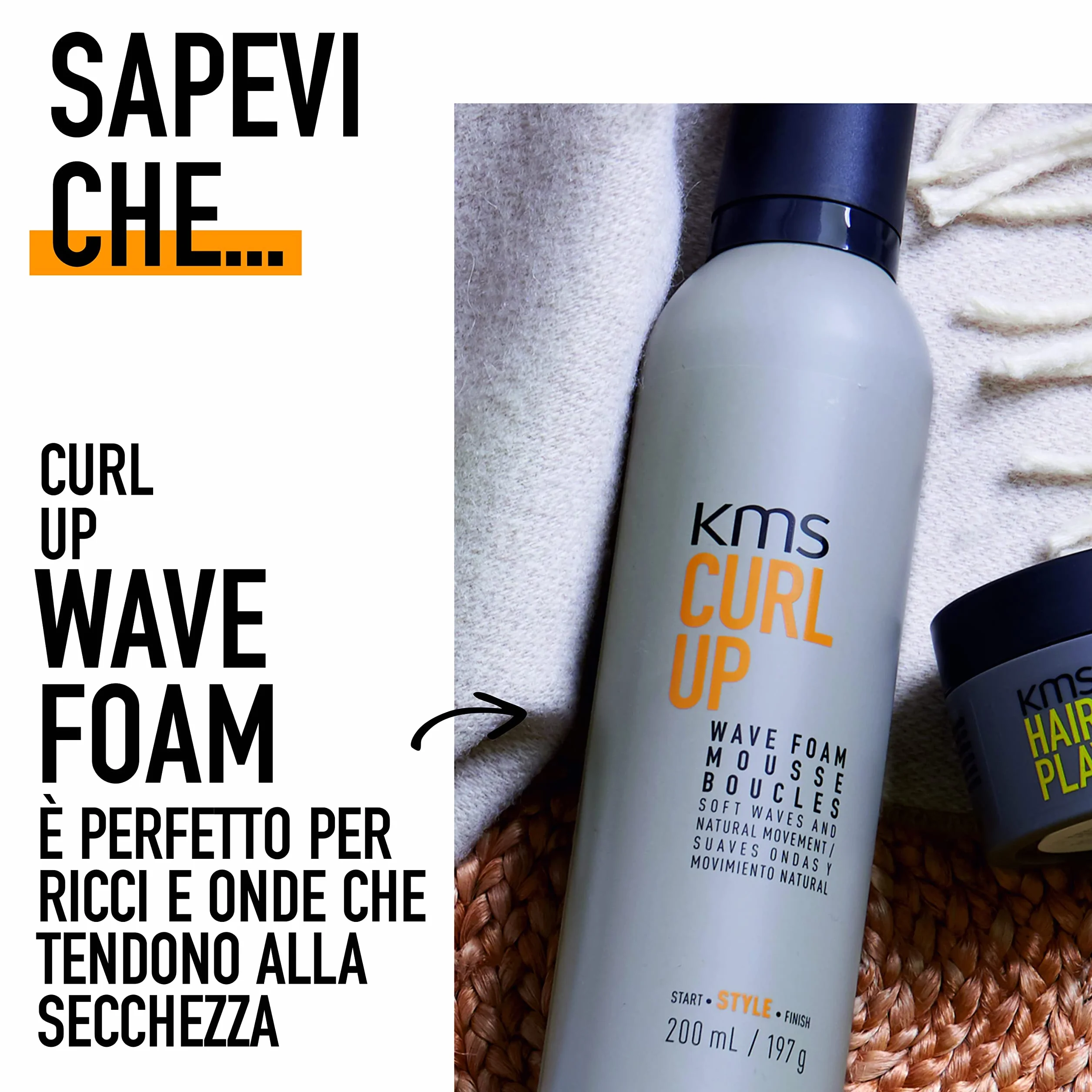 KMS Curlup Wave Foam do loków i fal, 200 ml