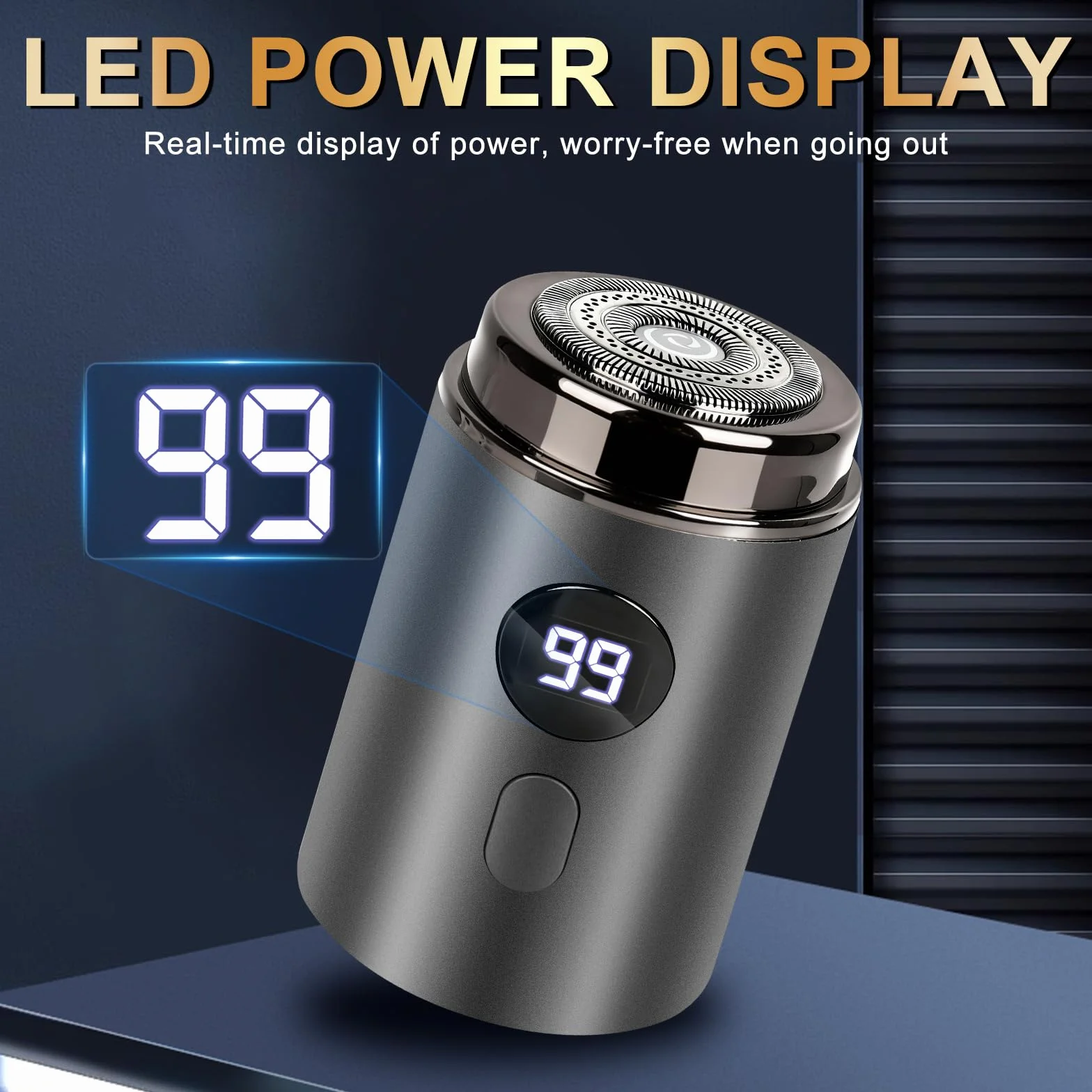 Mineup Sopami Mini Shaver elektryczna golarka męska, 2 w 1, wodoszczelna, przenośna, nadaje się do prania na mokro i na sucho, USB do domu i w podróży