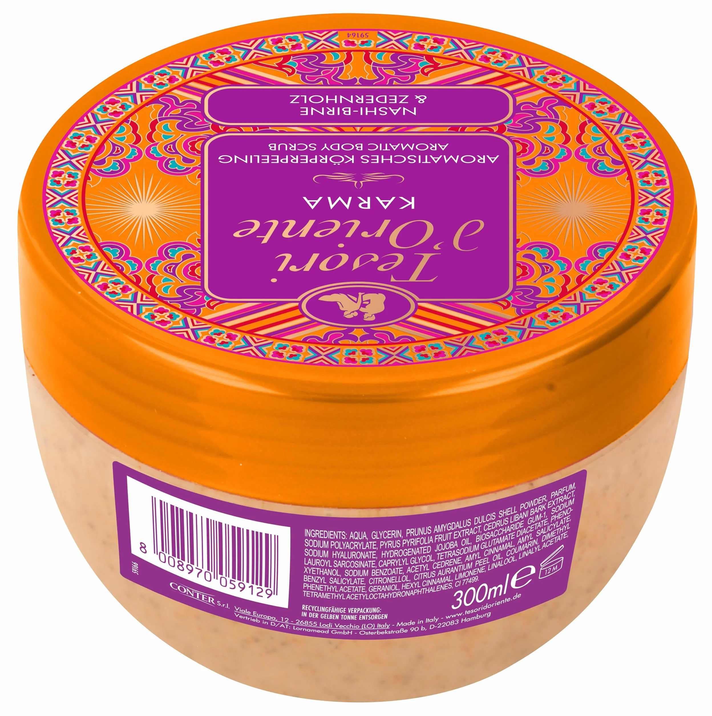 Tesori d'Oriente "Karma" peeling do ciała | aromatyczny peeling do ciała | rytuały wellness dla ciała i zmysłów | 300 ml