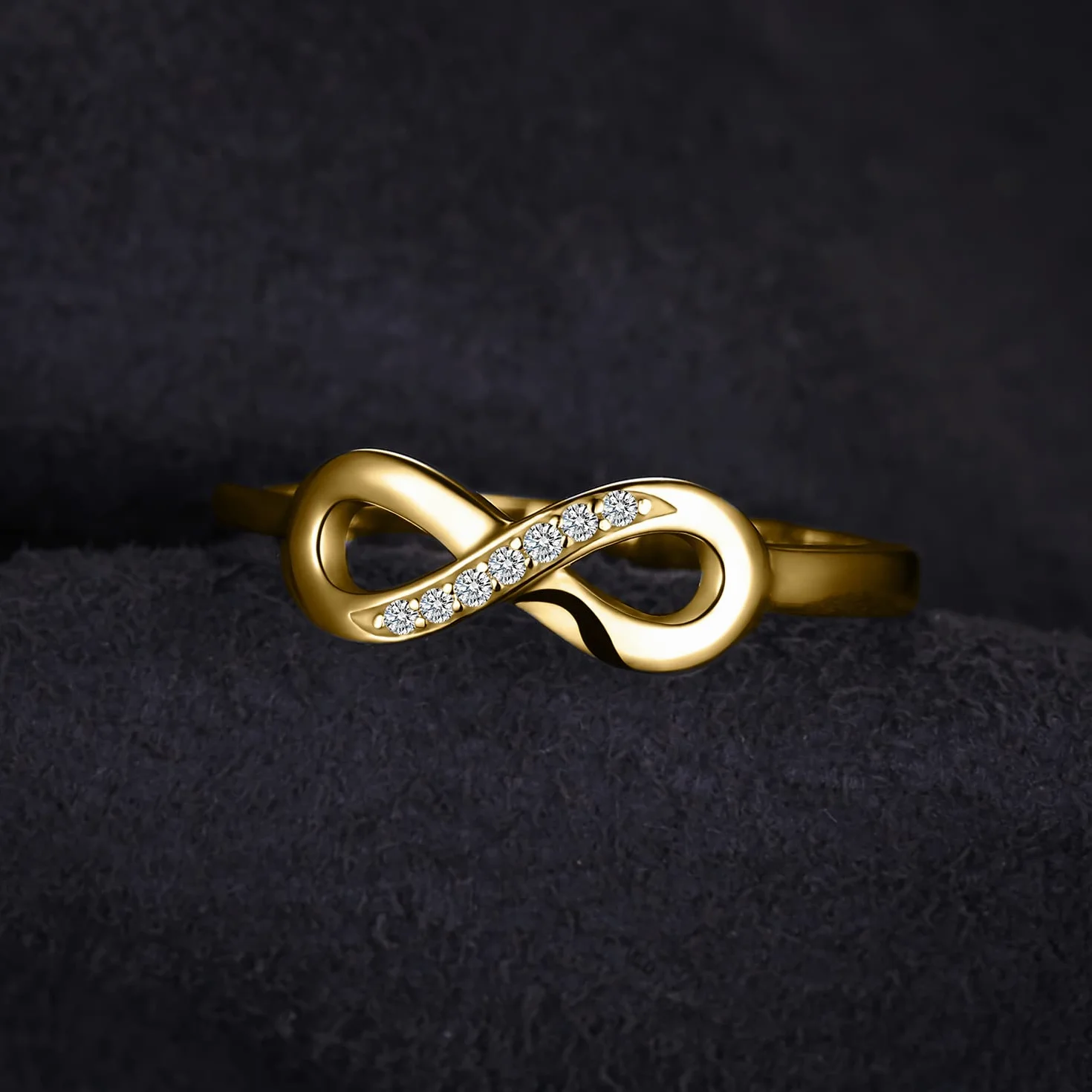 JewelryPalace pierścionek zaręczynowy nieskończoność pierścionek zaręczynowy srebro 925 kobiet, obrączki z cyrkoniami, biżuteria damska różowe złoto