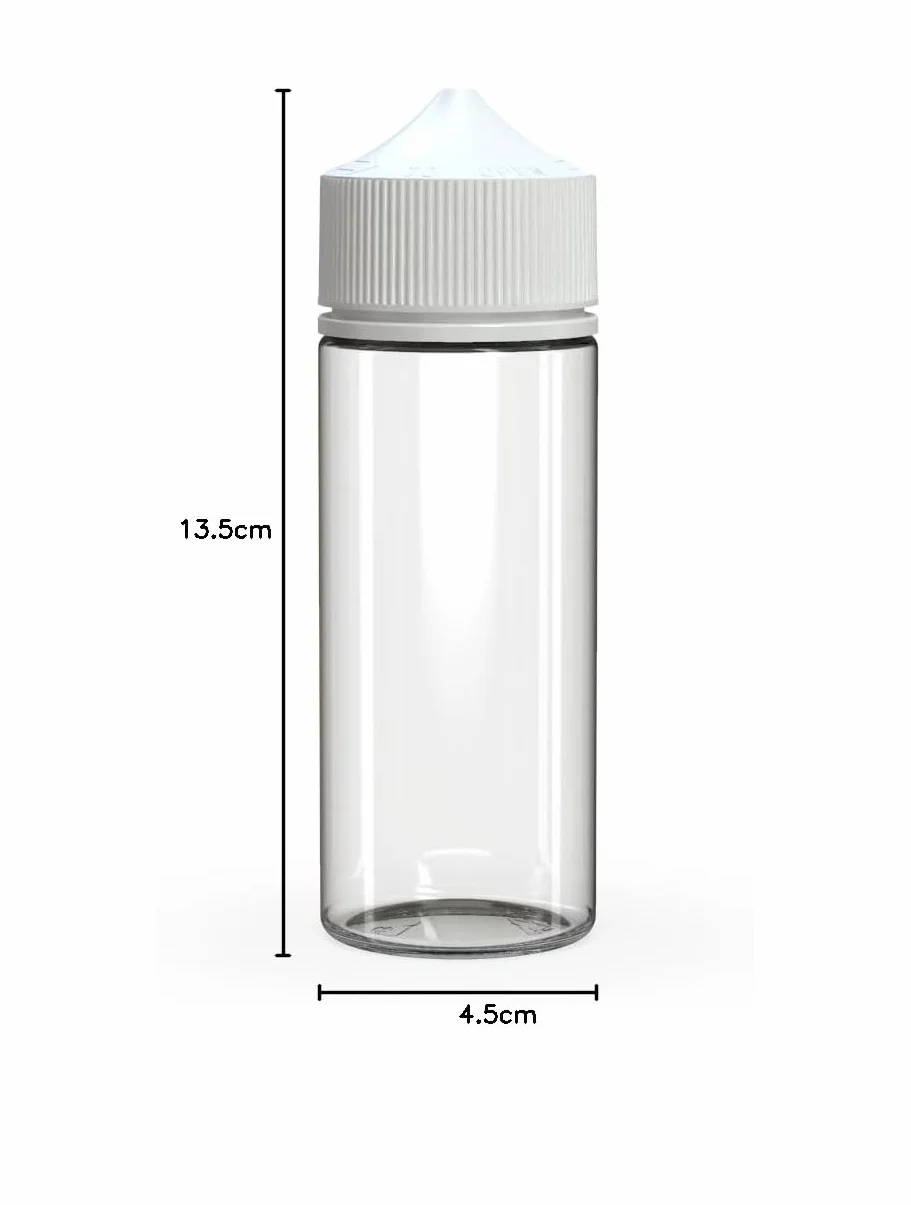 Chubby Gorilla V3 butelki PET 120 ml z kroplomierzem przezroczysta biała zakrętka