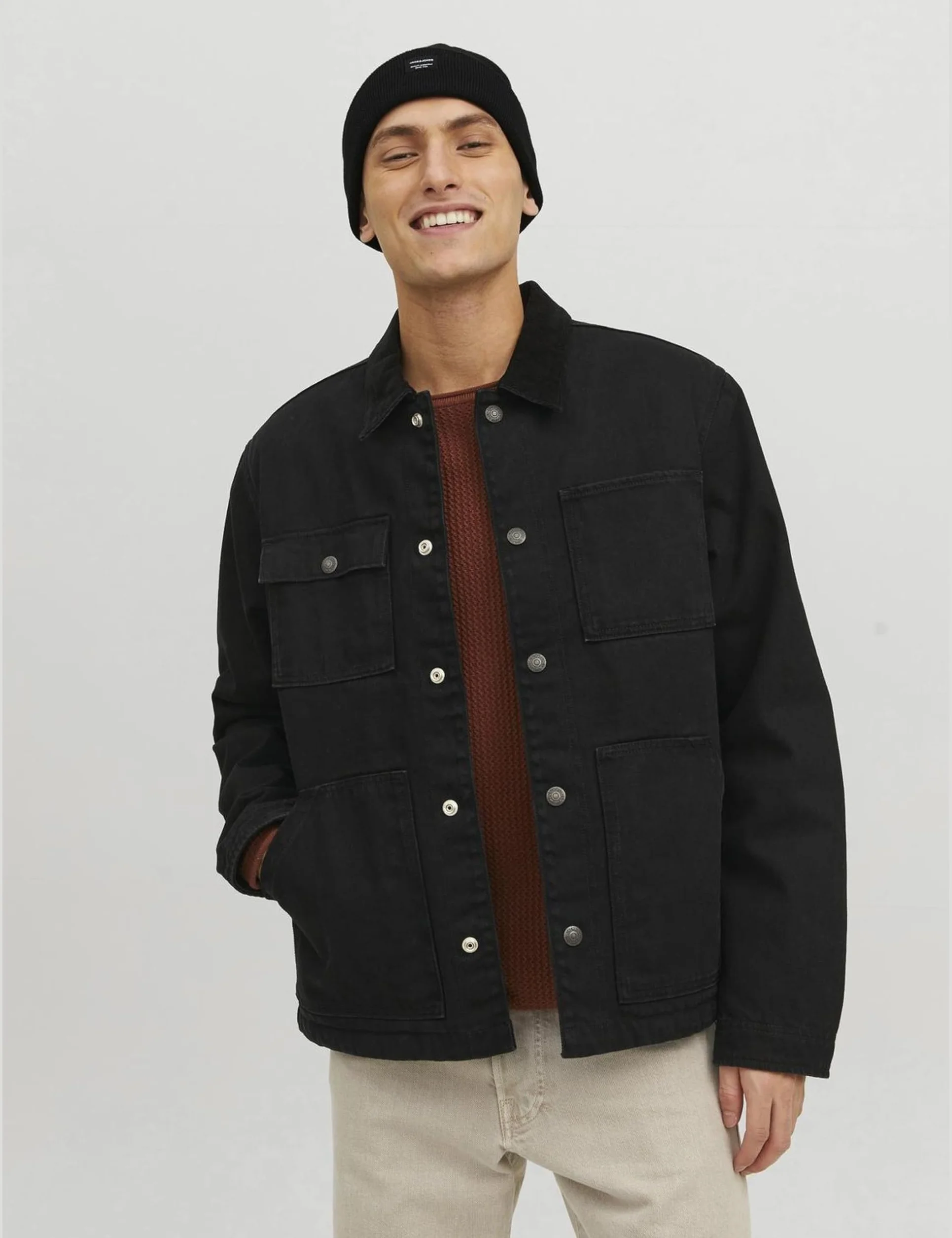 Jack & Jones Męski JJDNA BEANIE NOOS Czapka Zimowa, Czarny