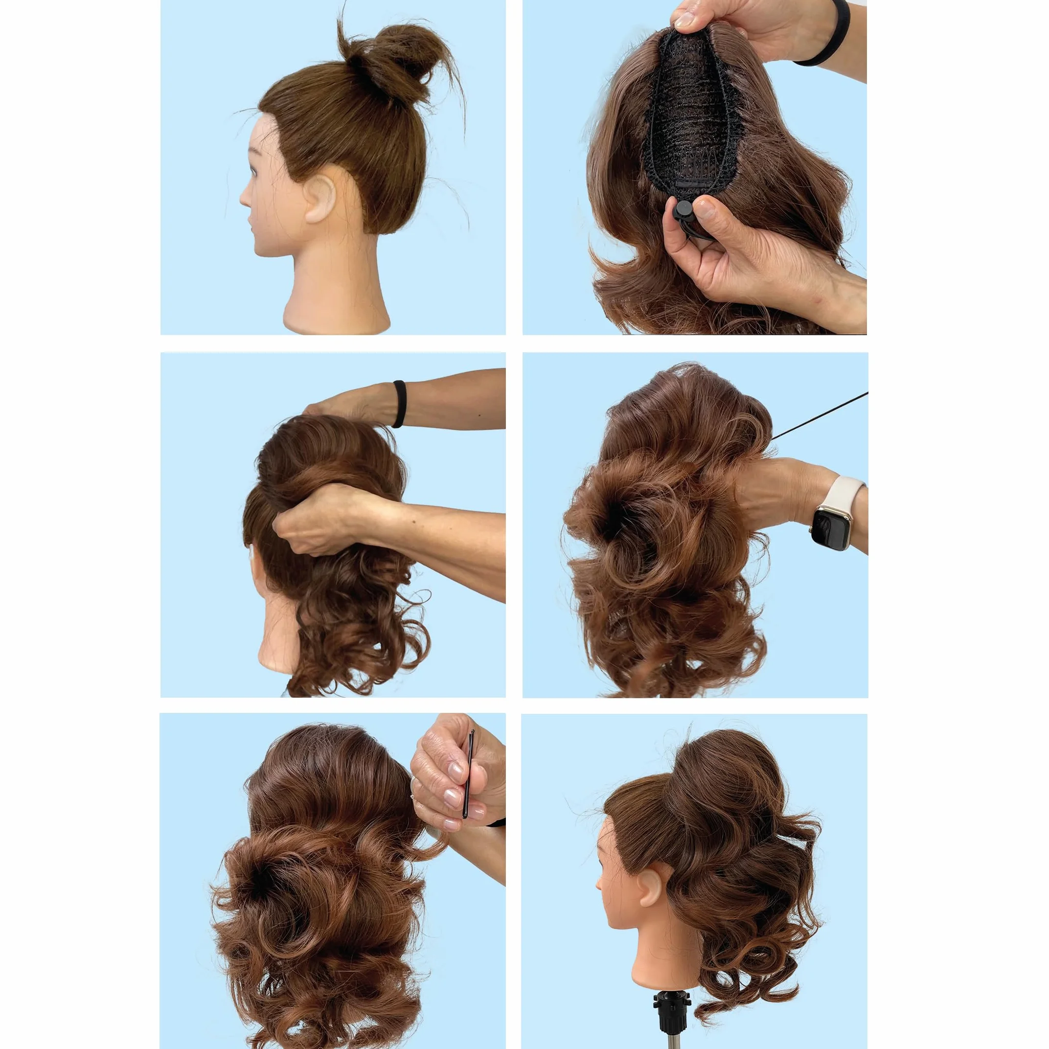 CAISHA 30 cm Ponytail Warkocz Kucyk Przed?u?anie W?osów Obszernie Pofalowane Czekoladowy Br?z PH202