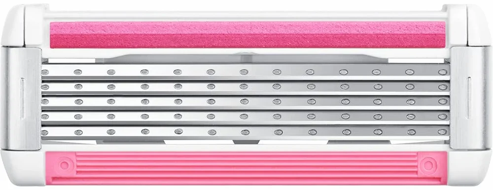 Bic Click 5 Soleil damskie wkłady do maszynki do golenia, 3 ruchome ostrza i pasek smarujący - pudełko z 8 kartridżami, fioletowe, 8 sztuk (1 szt.)