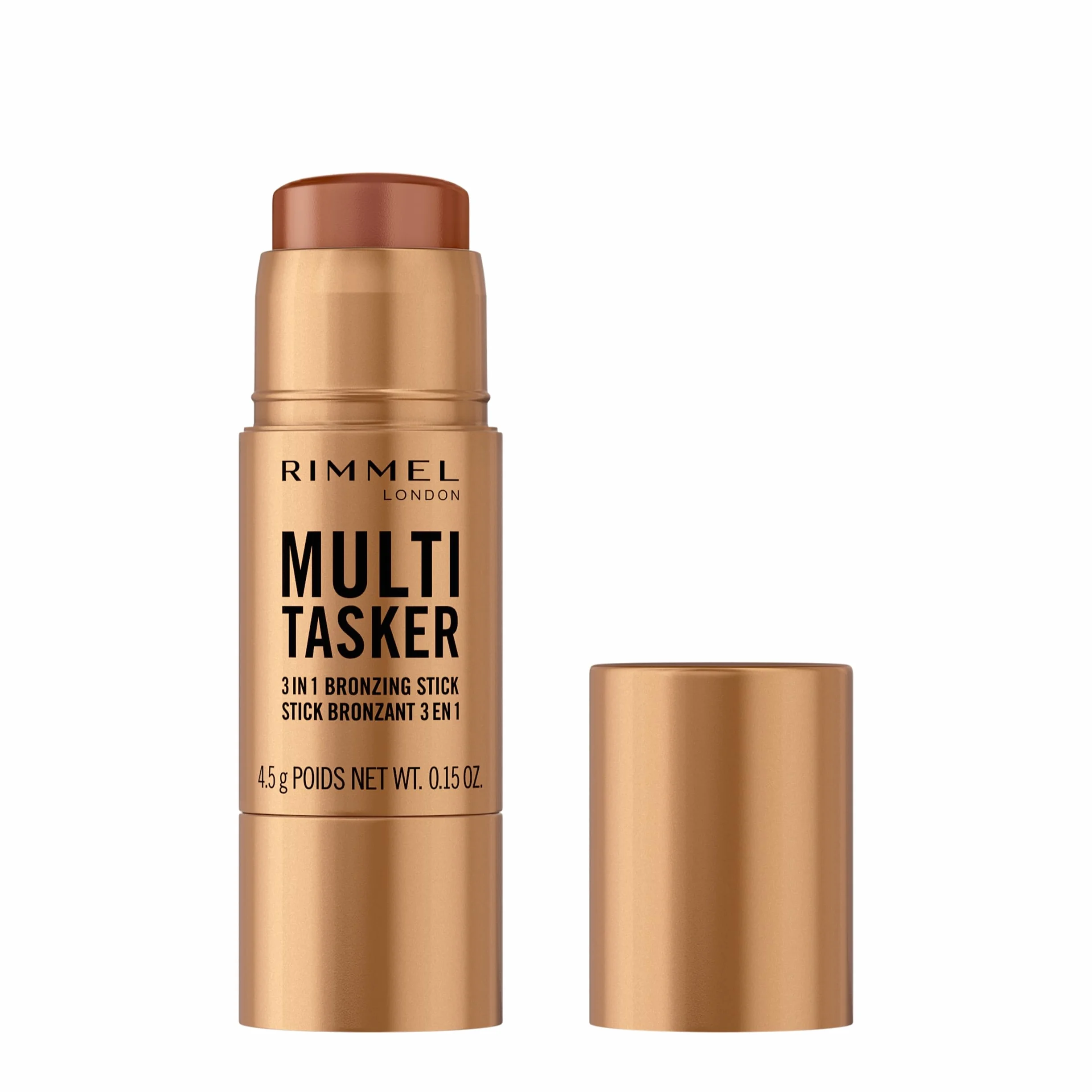 Rimmel Multi Tasker bronzer 3 w 1 do konturowania twarzy, z witaminą C i E nr 03 Tan, 4,5g