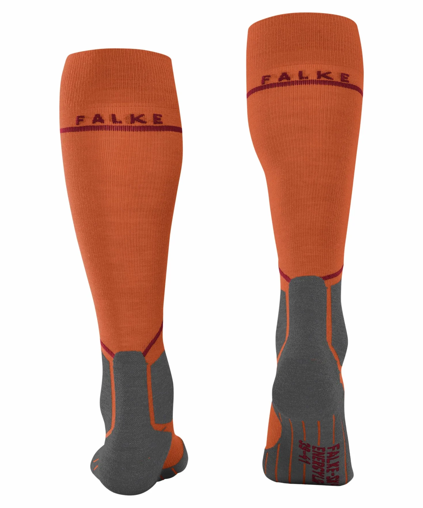 FALKE Mężczyźni Skarpety narciarskie SK4 Energizing Light M Kh Wełna kompresyjne 1 Para, Pomarańczowy Flash Orange 8034, 42-43
