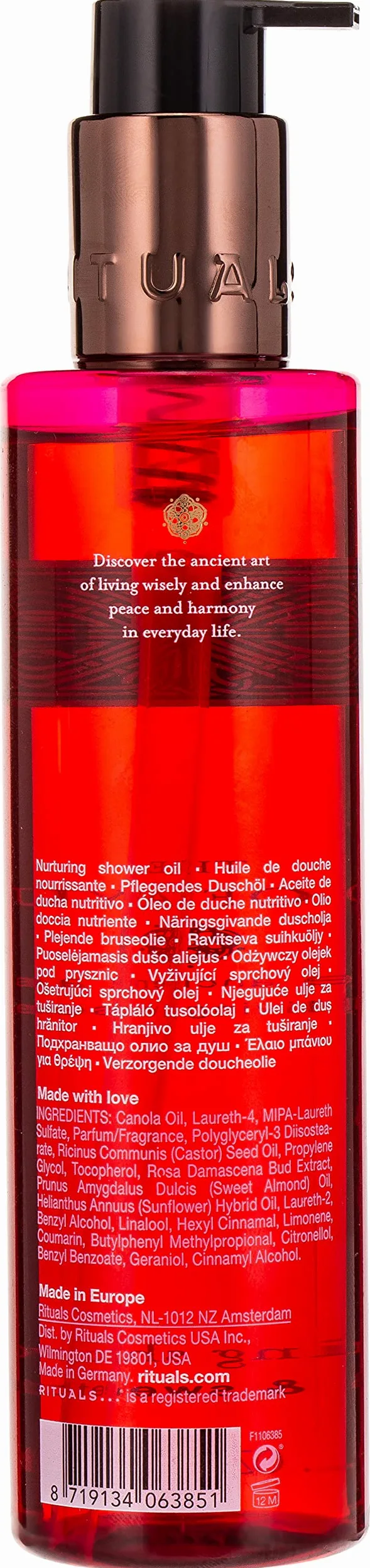 RITUALS The Ritual of Ayurveda olejek pod prysznic, 200 ml