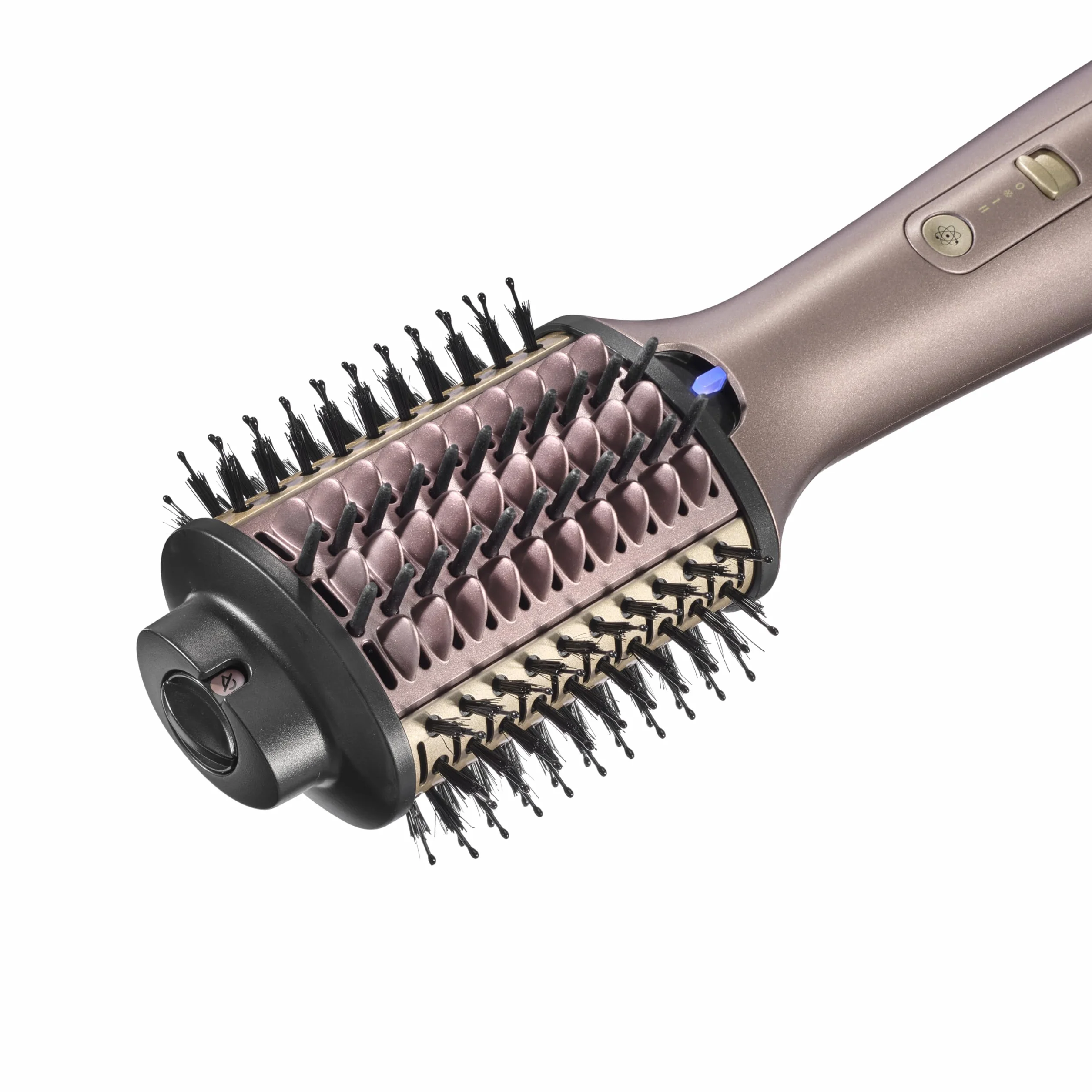 Suszarko lokówka do włosów BaByliss Air Power Volume 2 w 1 - tryby na mokro i na sucho, wygładzająca szczotka do suszenia z 3 ustawieniami temperatury, jonizacja i ceramika, złota, AS95E