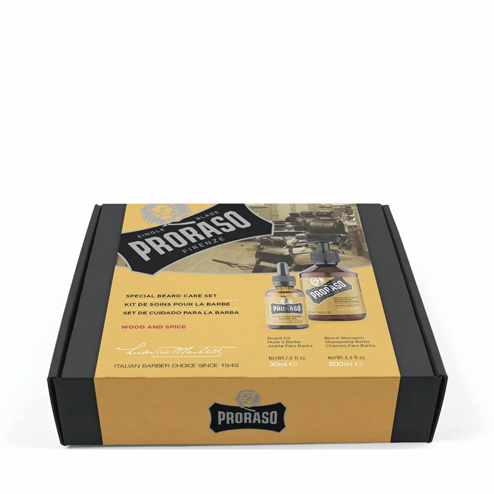 Proraso Zestaw duetów Szampon i olejek do brody Wood & Spice