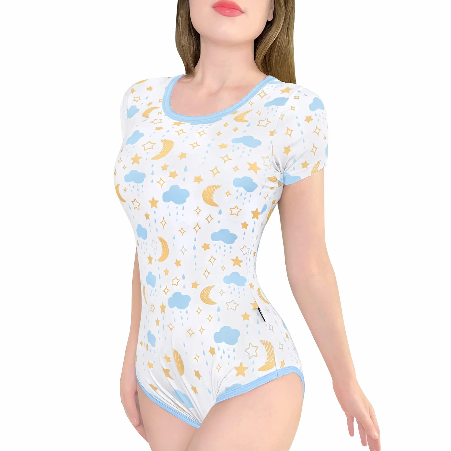 LittleForBig Bawełniany śpioszki Onesie Piżama Bodysuit - Vintage Dobranoc Bodysuit