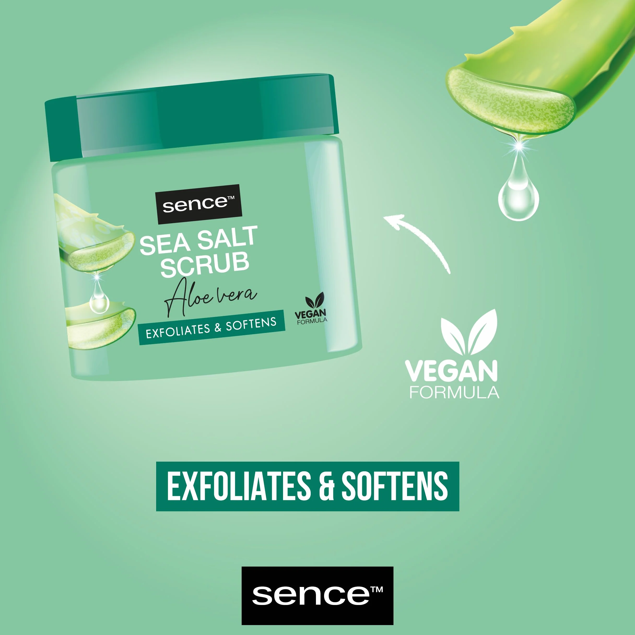 SENCE SCRUB CIAŁO 500 GR. SEA SALT ALOE PRAWNY WAZON
