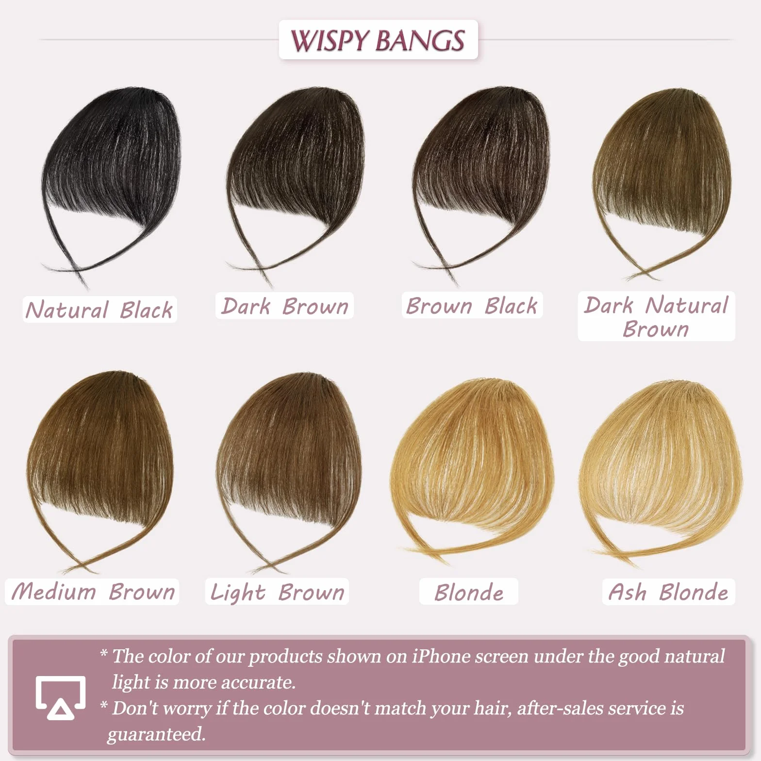 RUWISS Frędzle z naturalnych włosów z grzywką - Frontal Frontal Extension 100% ludzkie włosy - grzywka do włosów dla kobiet (ciemny naturalny brąz)