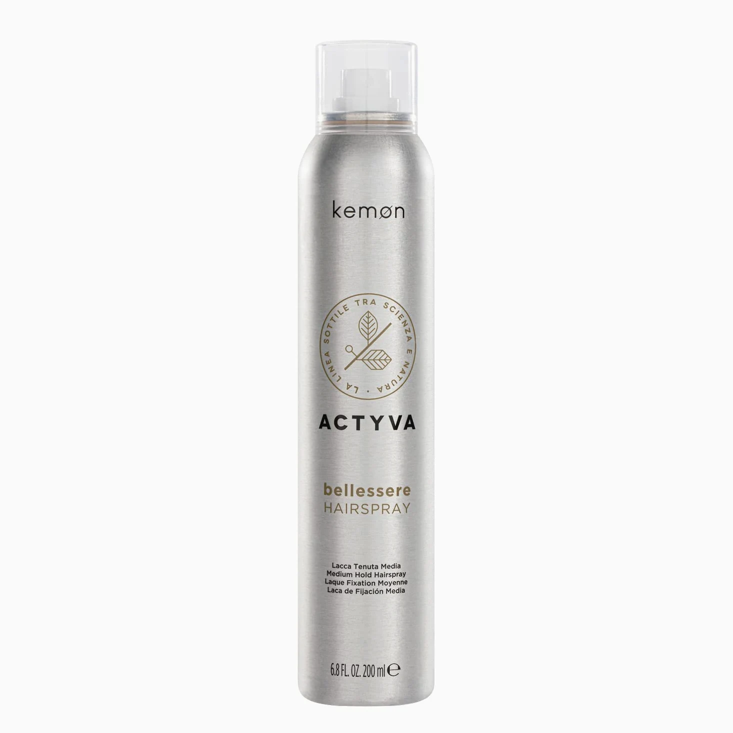 Kemon Actyva Bellessere Hairspray szybkoschnący lakier do włosów 200 ml naturalny efekt rozświetlający
