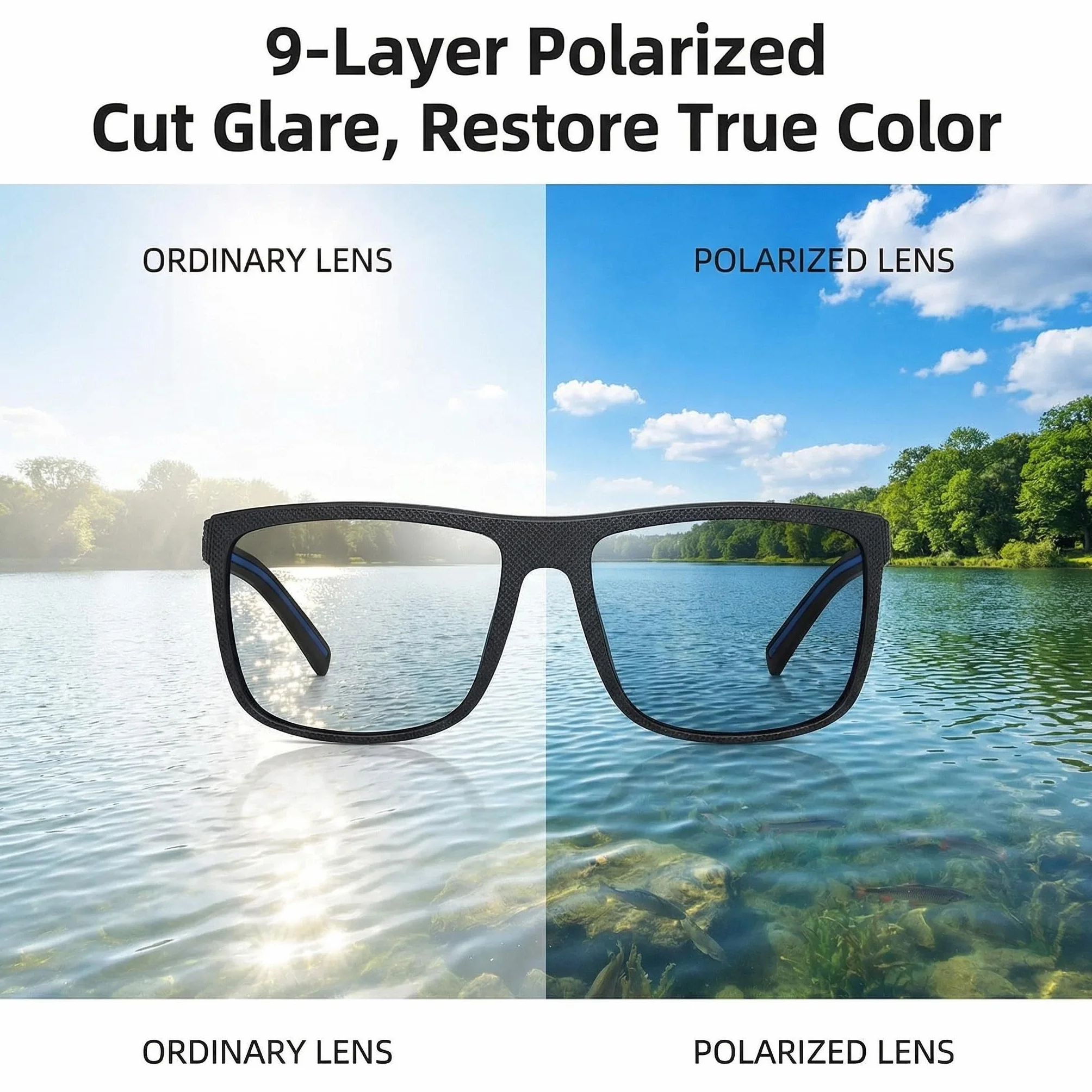 Okulary przeciwsłoneczne Pilot Spolaryzowane Mężczyzna i Kobieta Lato Futurystyczne Wakacje Wędkarstwo Prowadzenie TR90 Rama Ochrona UV Plac Okulary przeciwsłoneczne Sunglasses