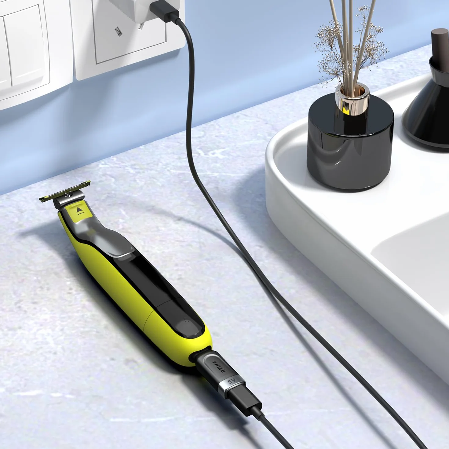 Yinke Adapter do golarki 5 V typu C konwerter ładowania do Philips Norelco Oneblade (bez kabla)
