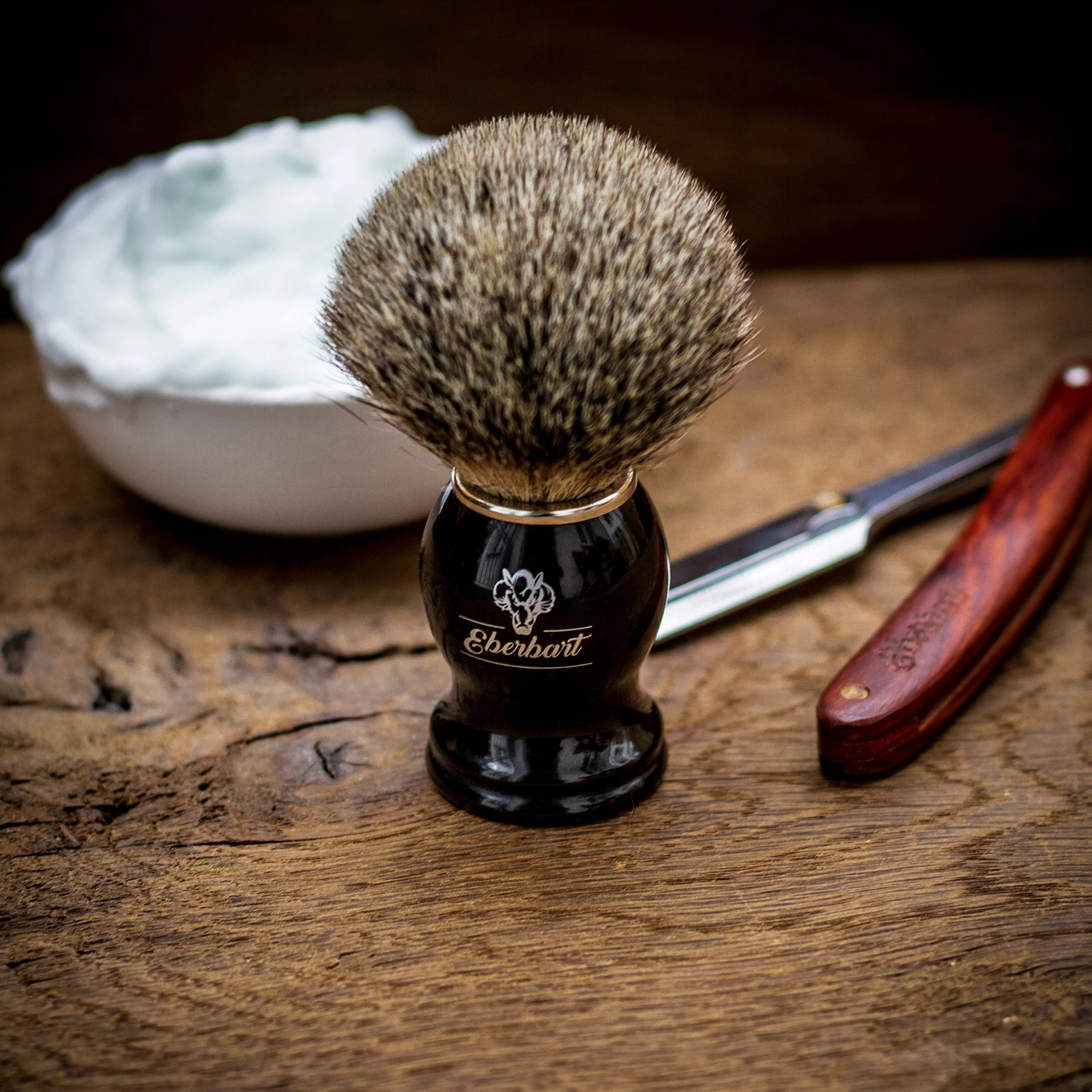Badger pędzel do golenia z naturalnego włosia borsuka w eleganckim opakowaniu