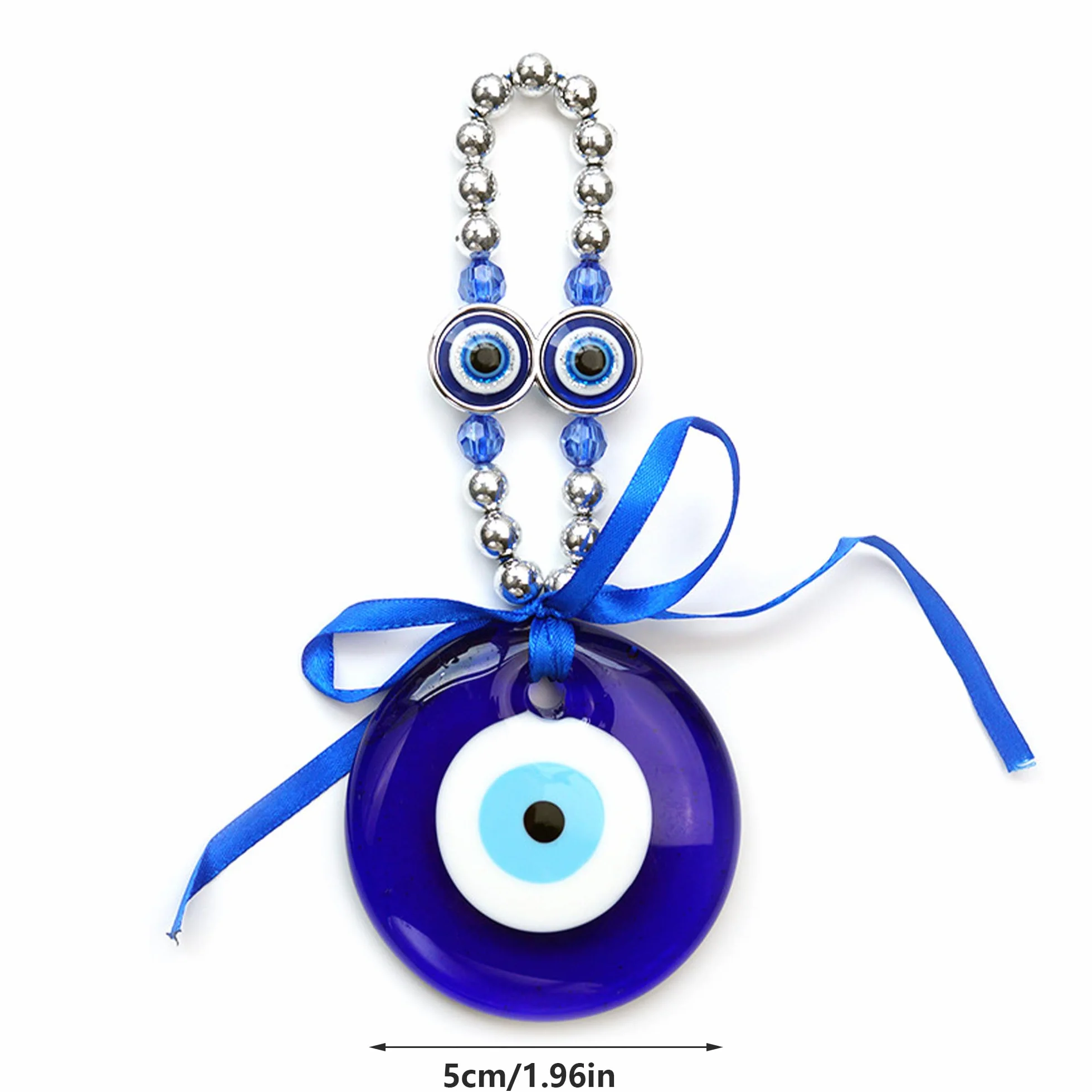 Turecki amulet z niebieskimi oczami Nazar Boncuk tureckie oko Fatimy Oko Wiszący ornament Evil Eye Ornament Amulet Dekoracja Amulet Dekoracja Talizman Breloczek do kluczy
