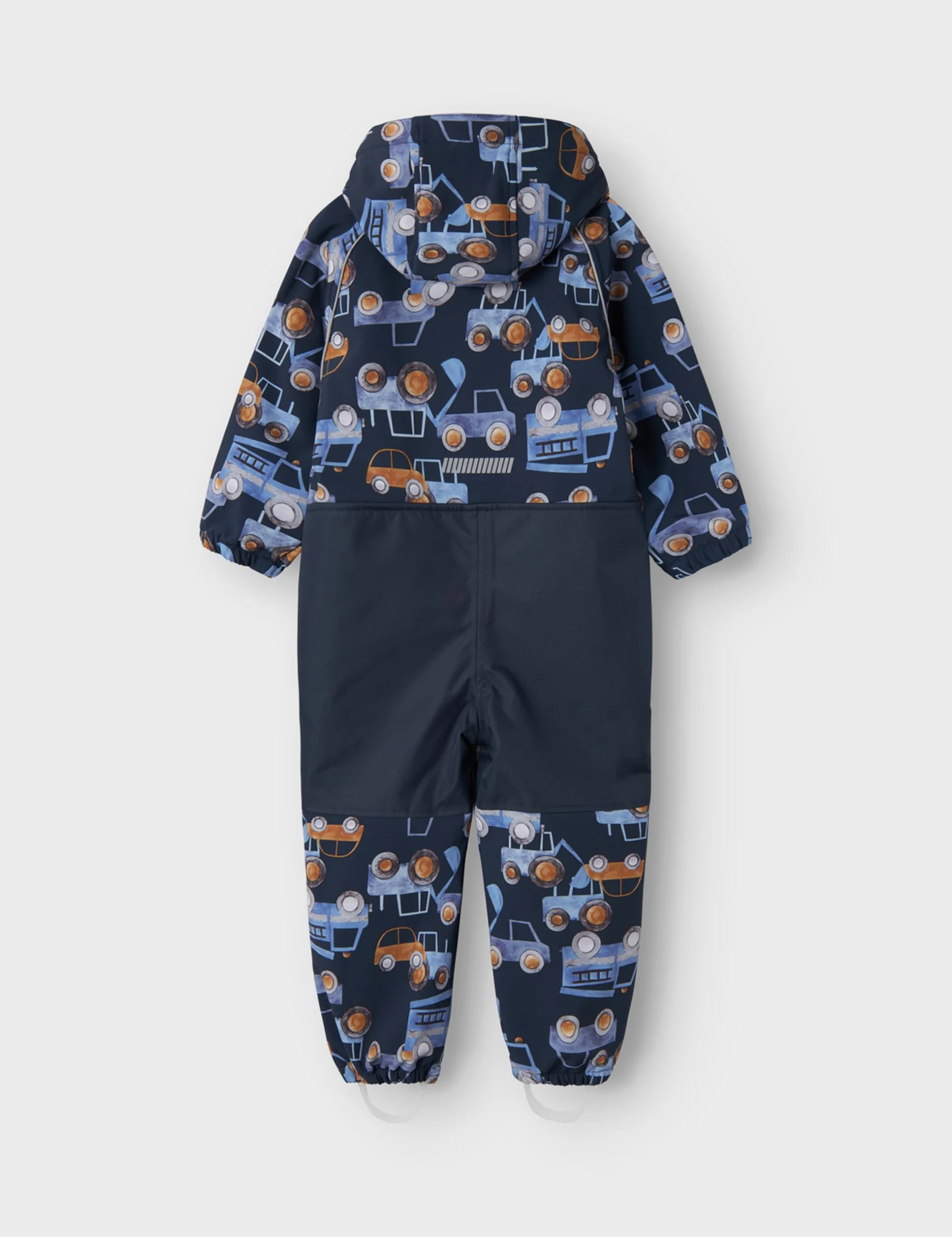 NAME IT Chłopięcy kombinezon przeciwdeszczowy NMMALFA08 Softshell Suit AOP1 FO NOOS, niebieski, 110, niebieski, 110