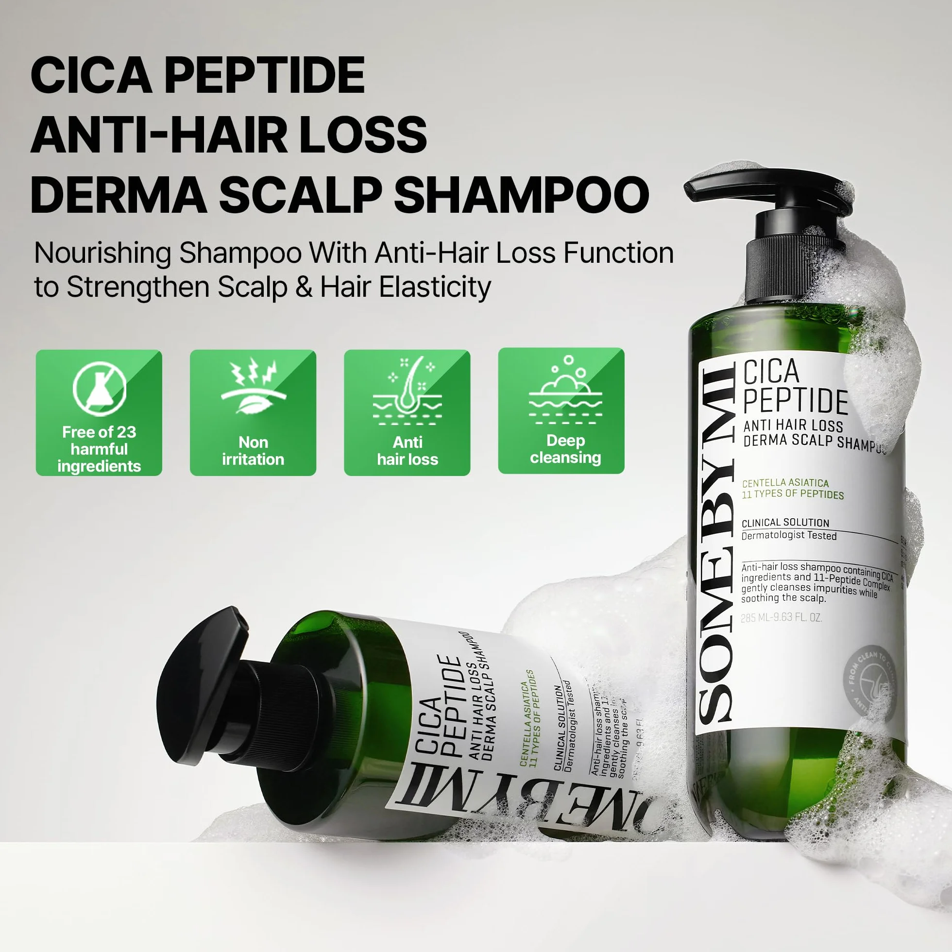 Derma szampon do skóry głowy z Cica i peptydami do wypadania włosów od Some By Mi