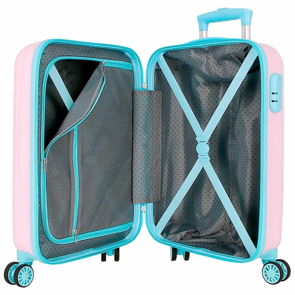 Joumma Disney Stitch różowa walizka kabinowa 38 x 55 x 20 cm sztywny 2 kg zamek szyfrowy z boku ABS 2 kg 35 l bagaż podręczny, Różowy kolor, Talla única, walizka kabinowa
