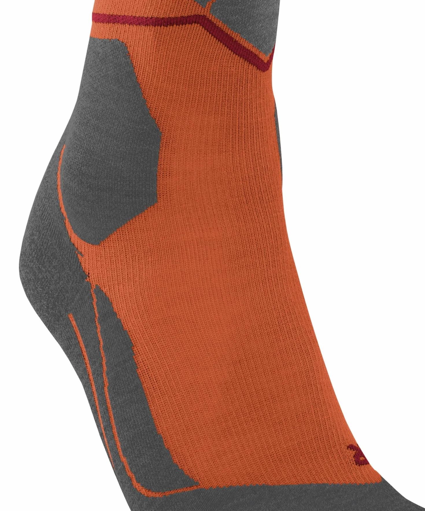 FALKE Mężczyźni Skarpety narciarskie SK4 Energizing Light M Kh Wełna kompresyjne 1 Para, Pomarańczowy Flash Orange 8034, 42-43
