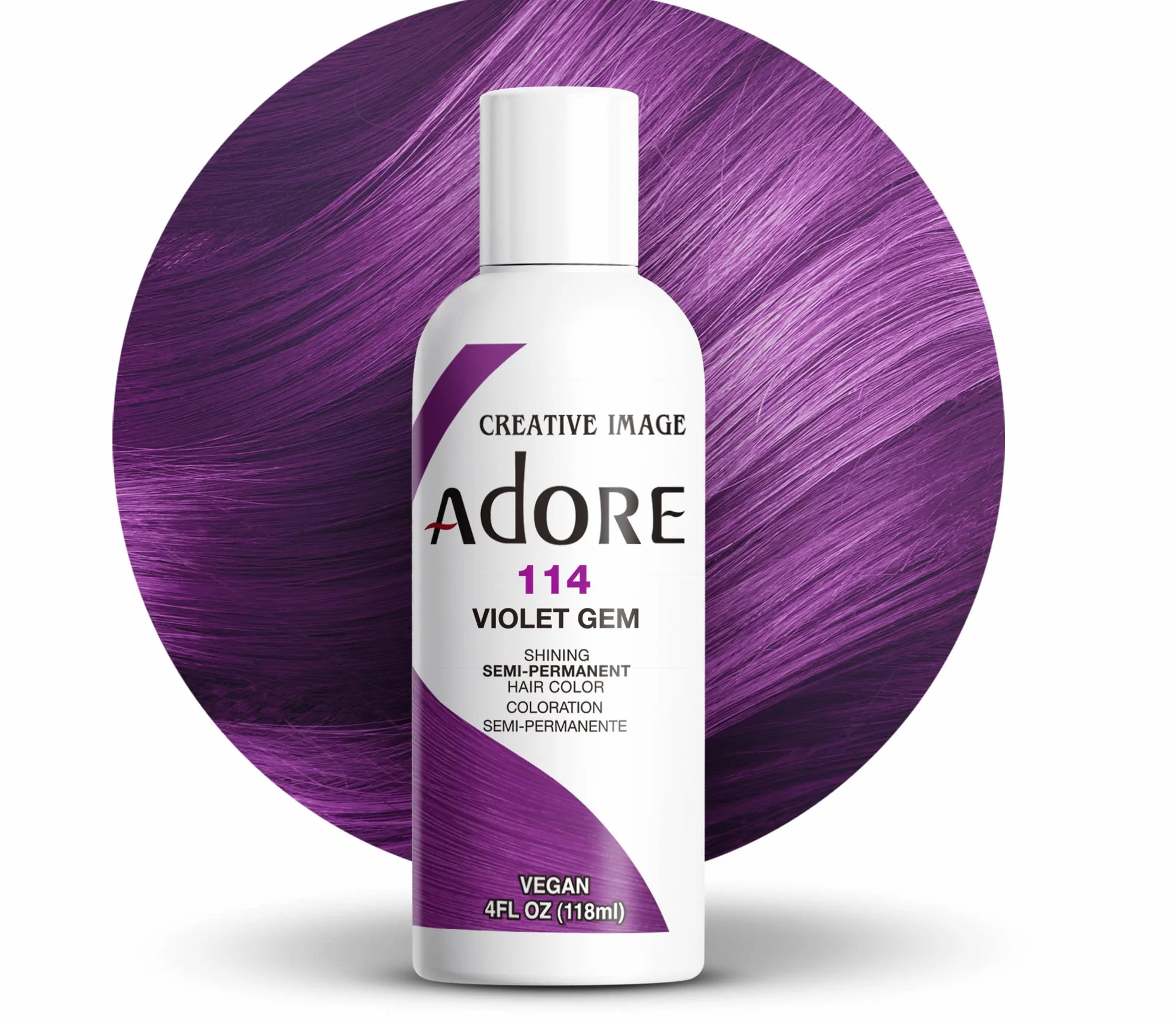 Adore Shining Semi Permanent Hair Color 114 Violet Gem