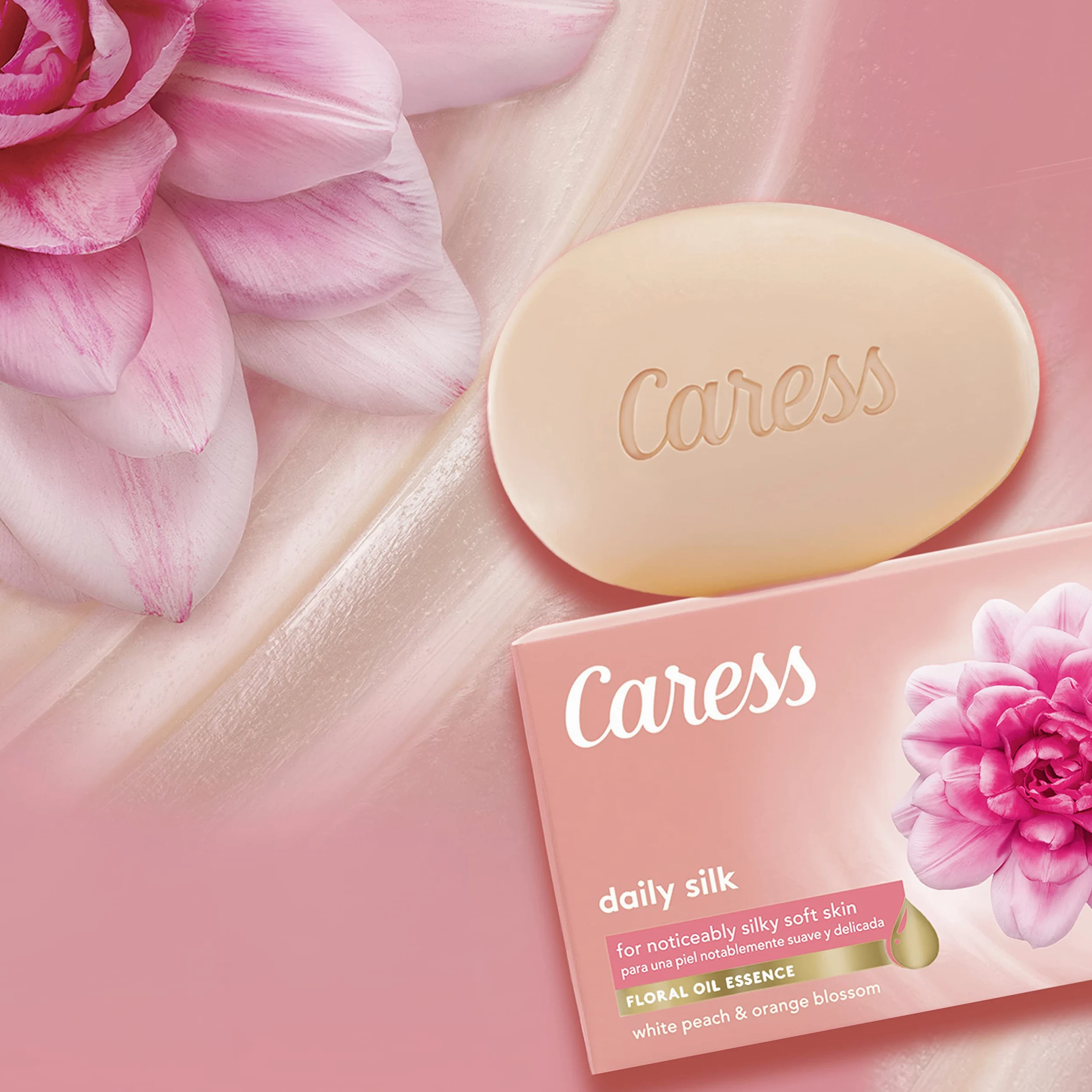 Caress Beauty Bar, codzienny jedwab 113 g, 6 batonów