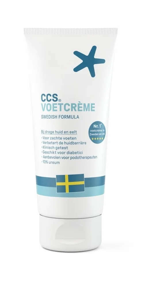 CCS krem do stóp, szwedzka formuła do suchej skóry i modzeli, krem nawilżający do stóp i pięt, do miękkich stóp bez modzeli, 175 ml
