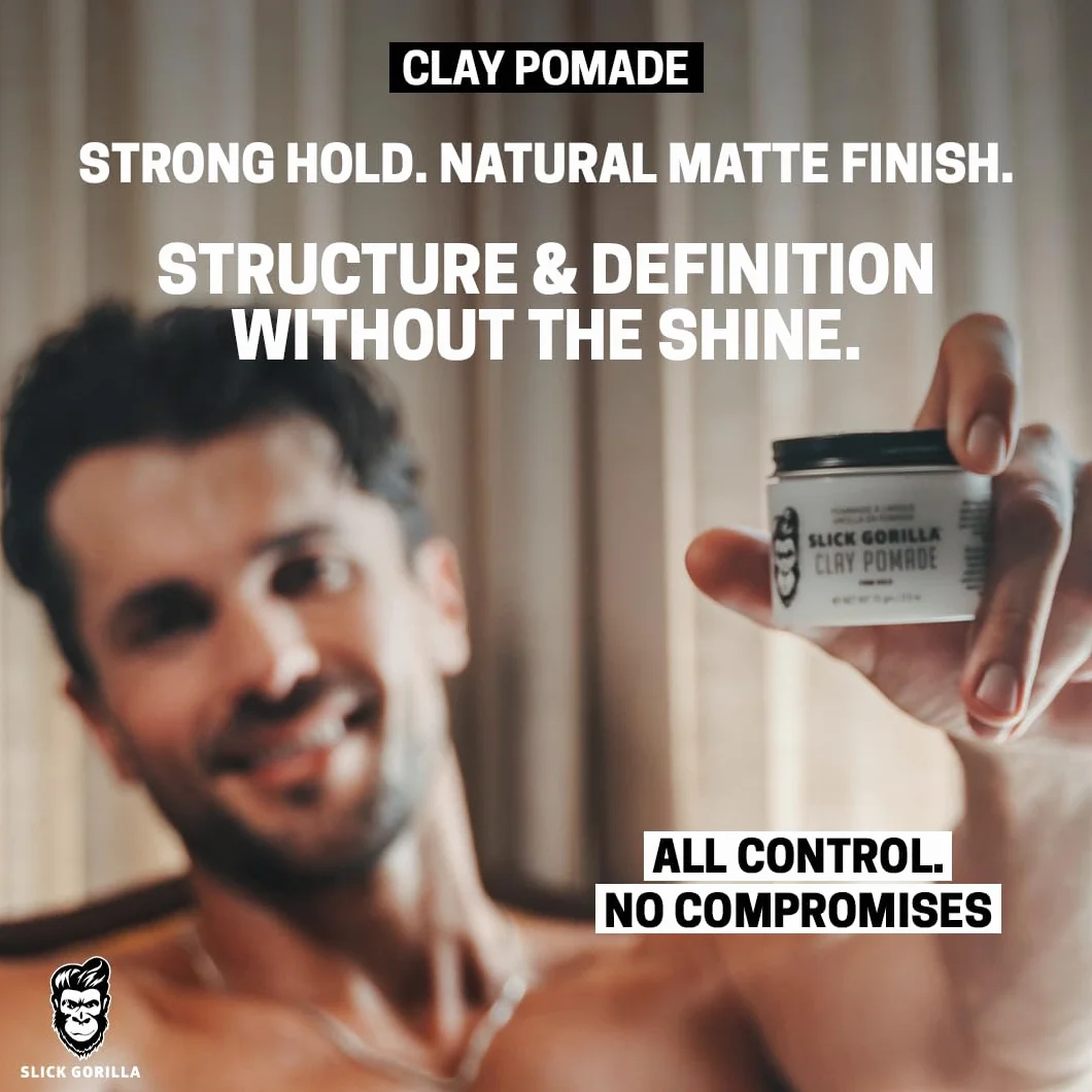 Slick Gorilla Clay pomada 75 ml twarda trwałość matowe wykończenie