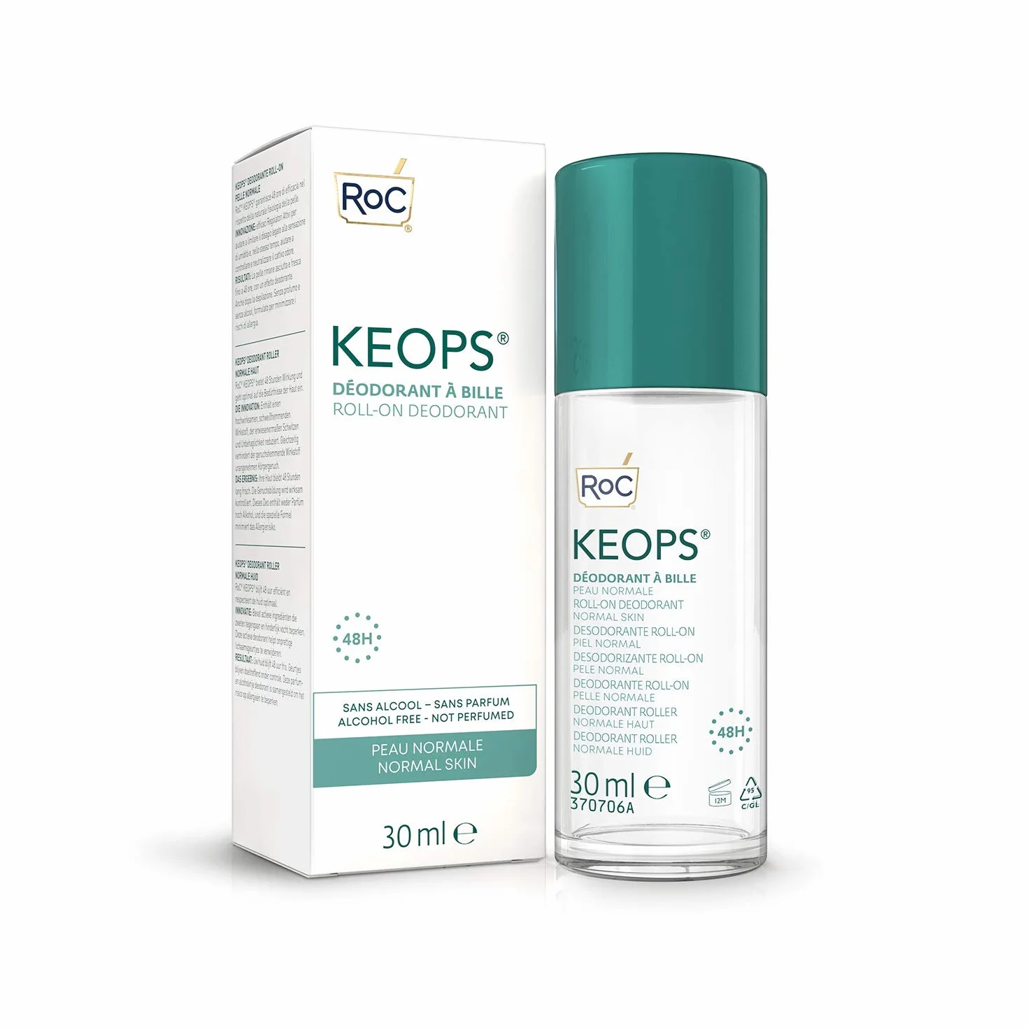 RoC Keops dezodorant w kulce antyperspirant 48h bez alkoholu 30 ml
