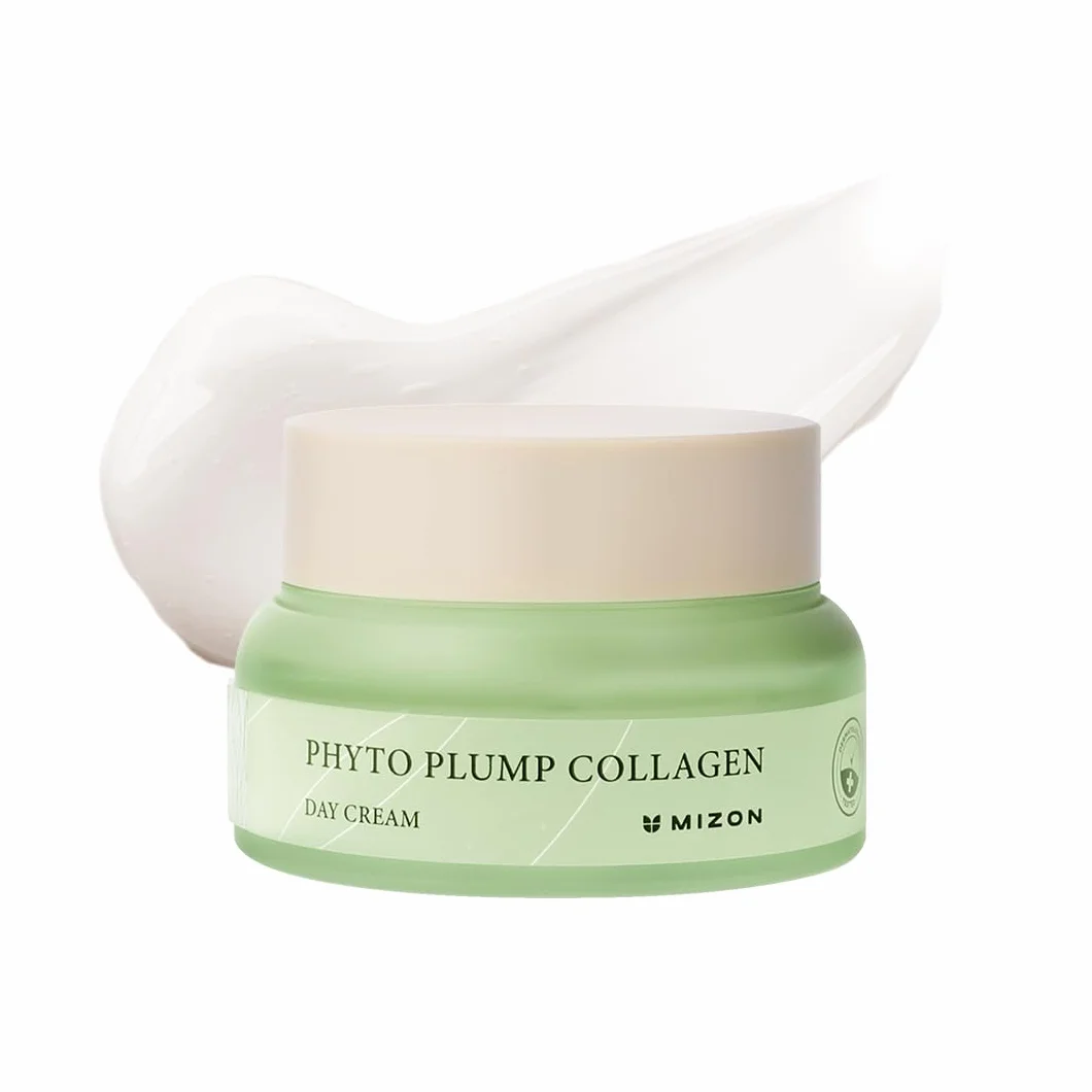 [Mizon] Krem na dzień z fitokolagenem (50 ml) Wegański i roślinny kolagen, Drobnolinijkowe zmarszczki, Nawilżenie, Pielęgnacja dzienne (Phyto Plump Collagen Day Cream)