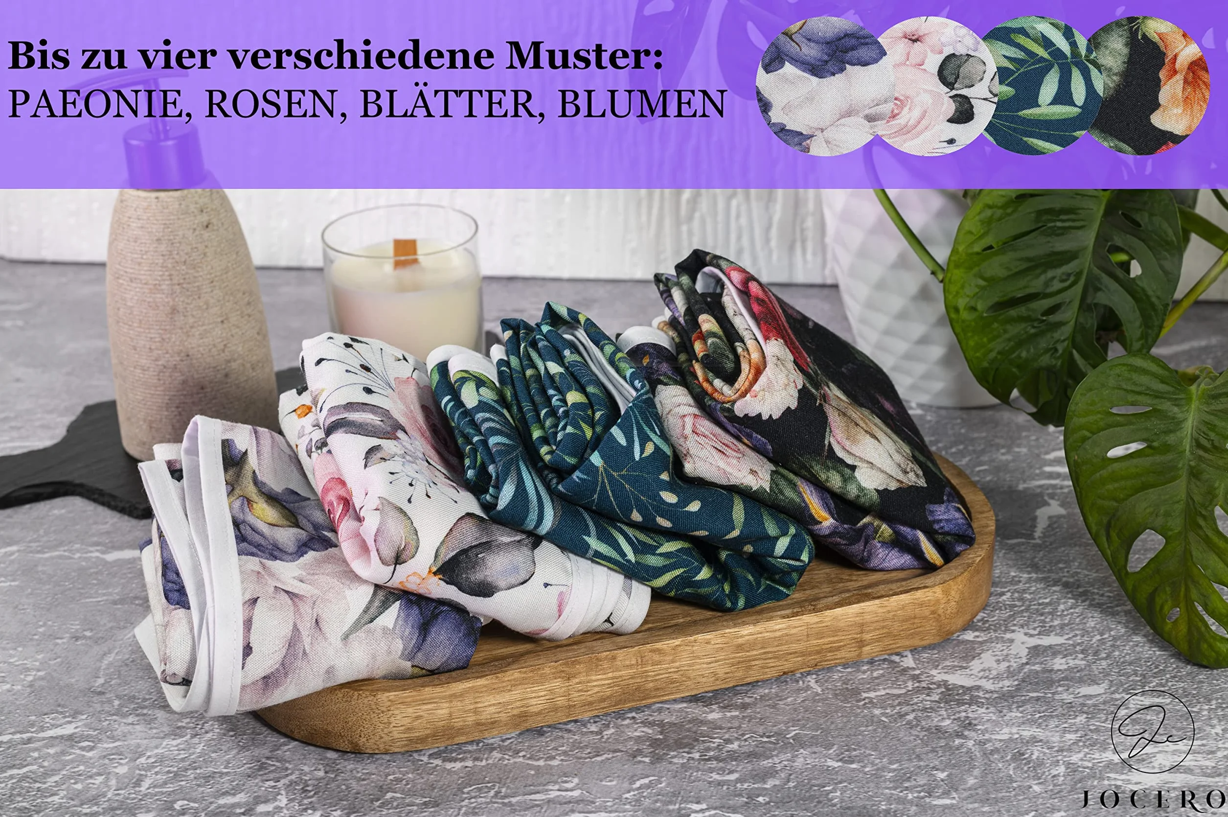 RĘCZNIK do włosów z wiskozy bambusowej PEONIE 100x78 cm JOCERO, delikatny dla długich, prostych i kręconych włosów, NATURALNY produkt z bambusa, ECO turban, gładka tkanina 100% wiskoza bambusowa