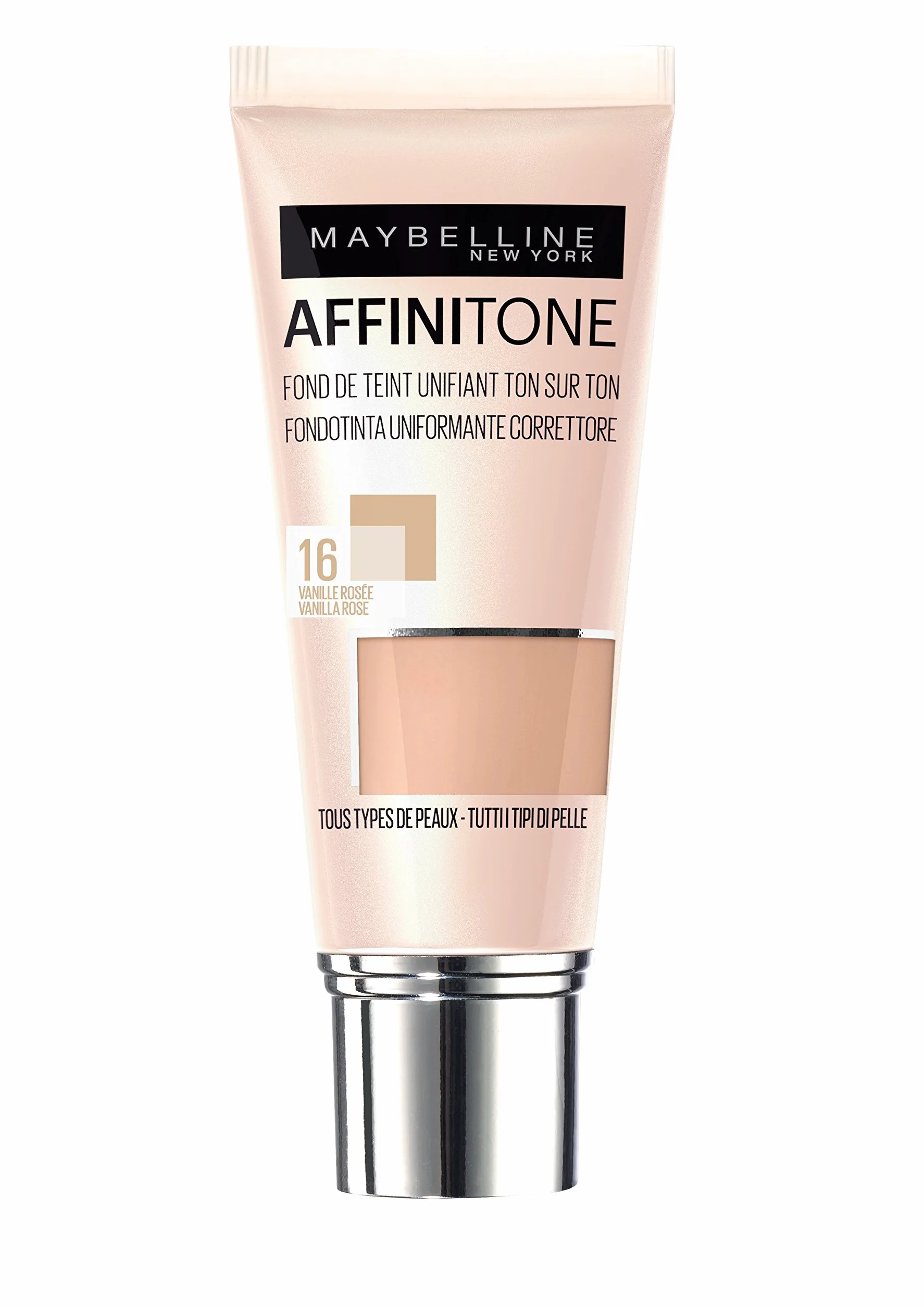 Maybelline - Affinitone Perfecting Protecting Foundation 30 m – 16 waniliowych róż