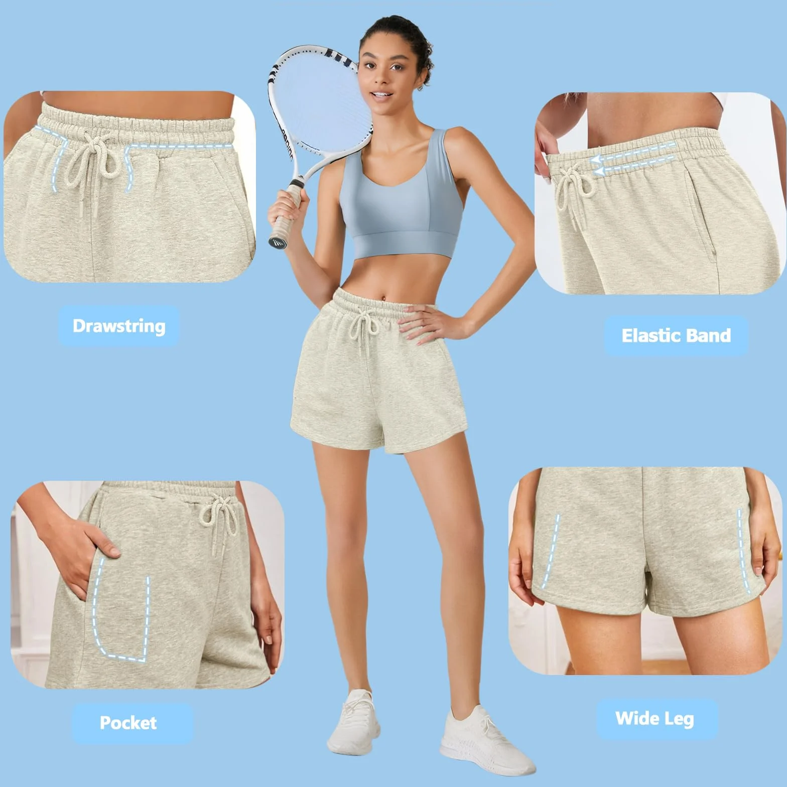 Letnie spodenki sportowe damskie spodenki gimnastyczne spodenki do biegania wygodne spodnie treningowe z kieszeniami do joggingu sportu jogi fitness