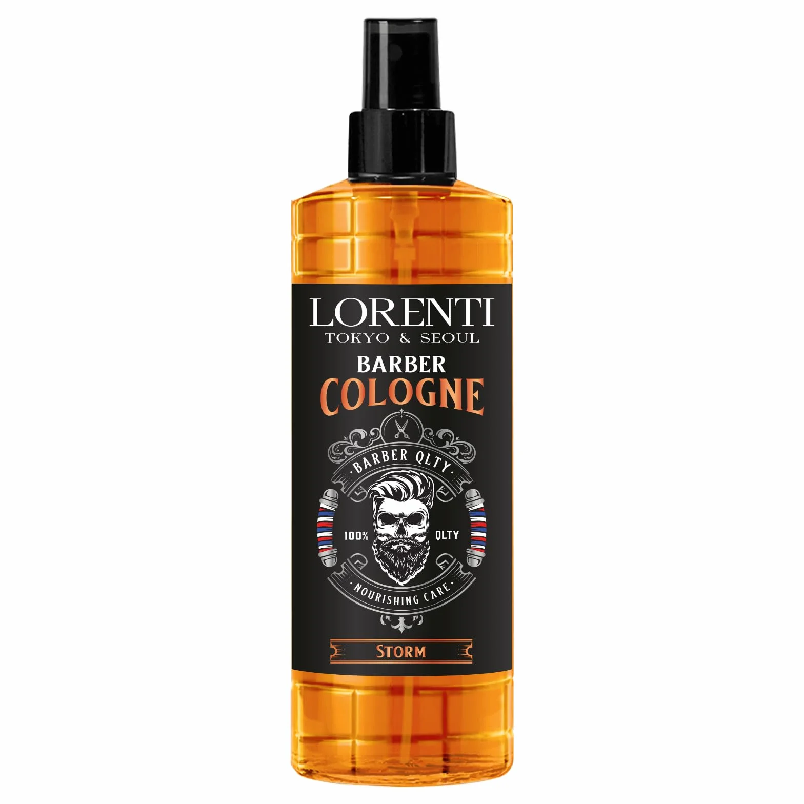 LORENTI TOKYO & SEOUL Barber Cologne 400 ml Storm spray po goleniu dla mężczyzn | woda zapachowa do golenia dla mężczyzn - Barber Eau de Cologne z praktycznym dozownikiem z pompką | orzeźwiający i