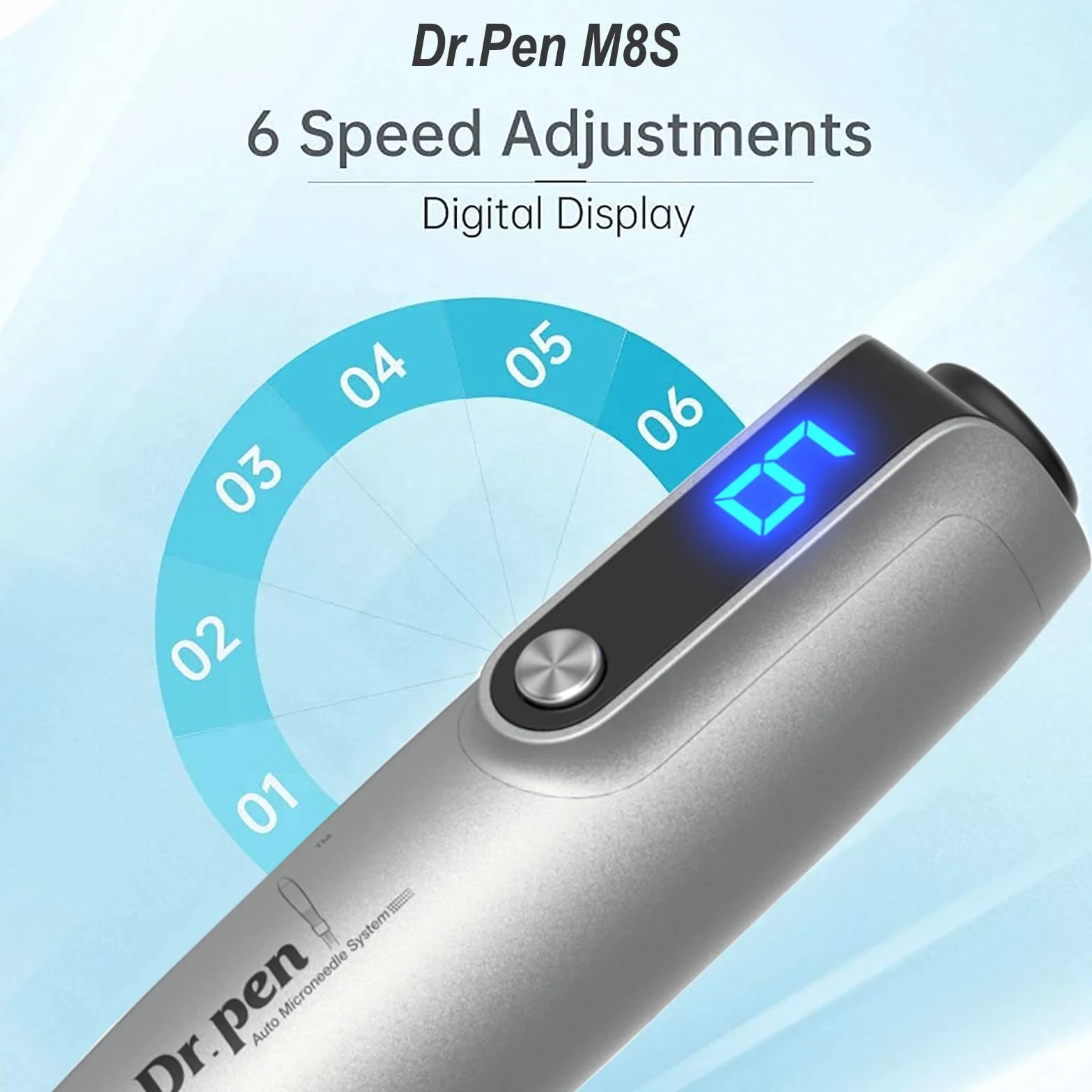 Dr.pen Ultima M8S Microneedling Pen - Profesjonalne Derma pen do Twarzy, Ciała, Brody i Wzrostu Włosów, Idealny Prezent do Samopieki dla Kobiet i Mężczyzn, z 9 Kartridżami i Etui do Przechowywania