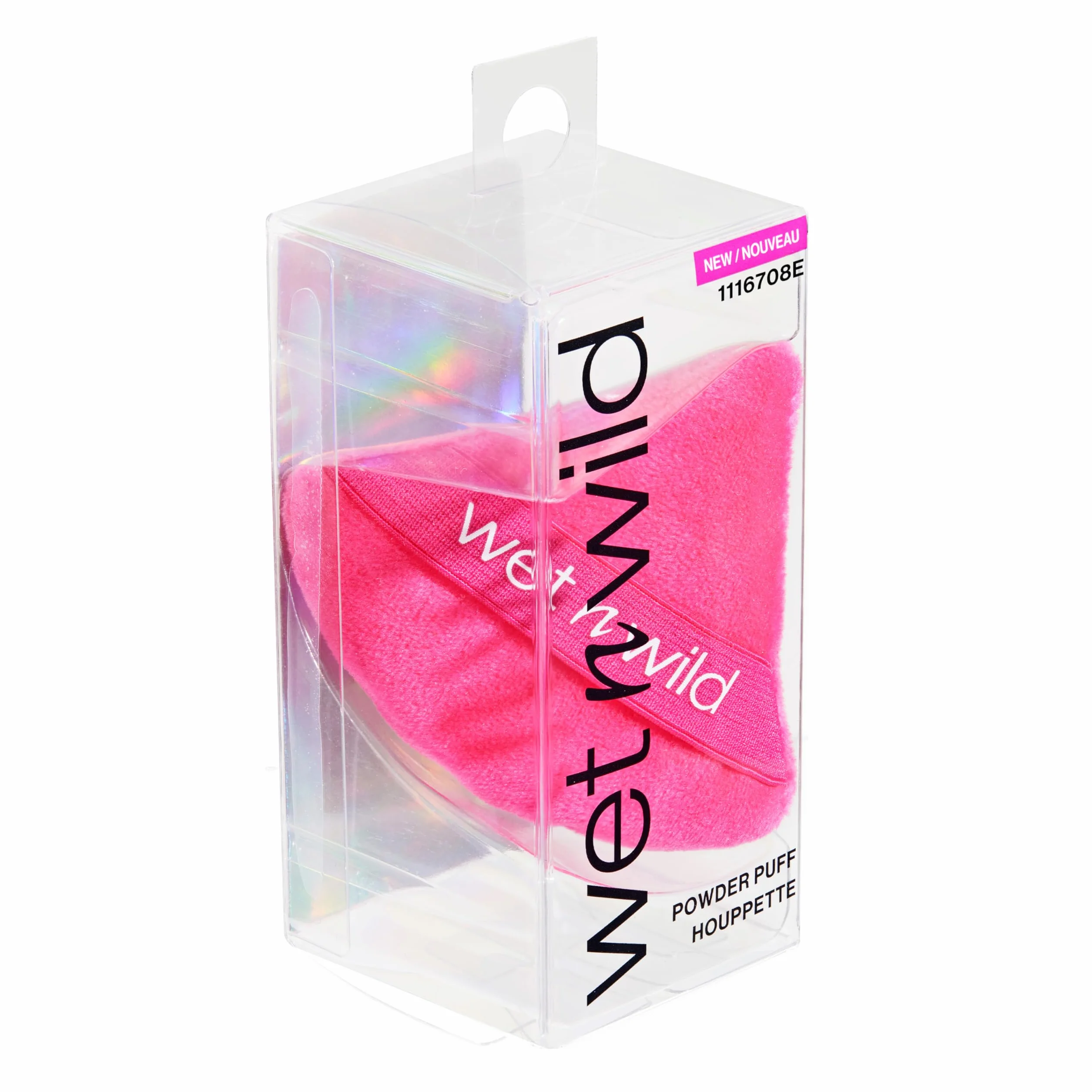 Wet n Wild Powder Puff, Gąbka do Pudru do Wielokrotnego Użytku, Zmywalny Pędzel do Makijażu do Rozcierania Pudrów Sypkich lub Prasowanych, Aksamitne Włókna, Trójkątny Kształt, Precyzyjna Aplikacja