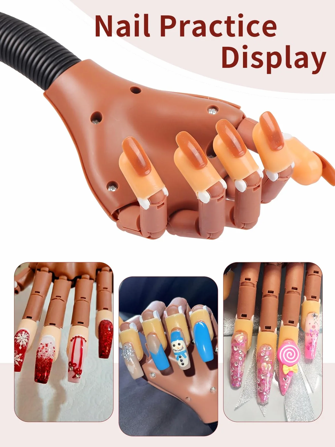 Ręka do ćwiczeń paznokci akrylowych regulowana zestaw do manicure dla początkujących