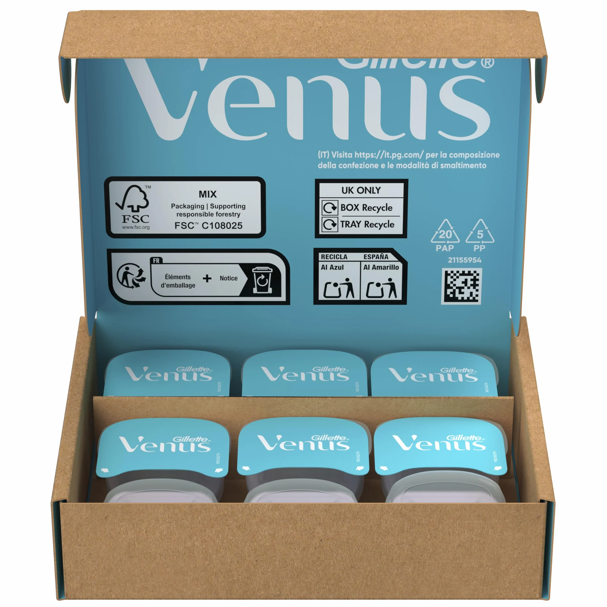 Gillette Venus Smooth damskie ostrza do golenia, 16 wymiennych ostrzy