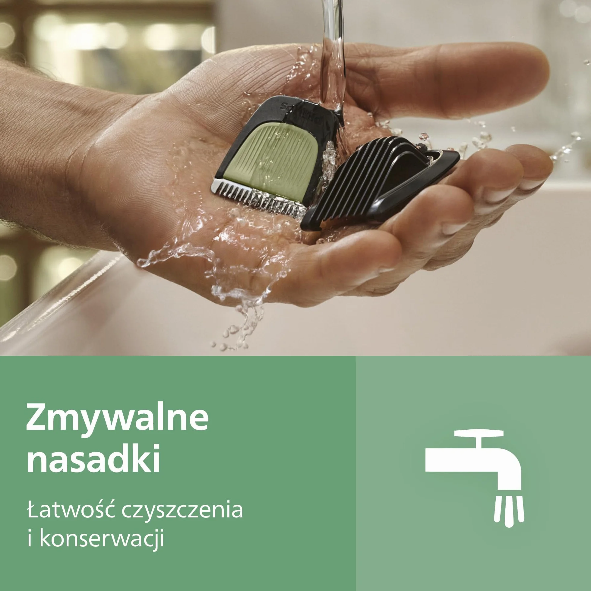 Philips Multigroom All-in-One z serii 3000 – 7-elementowy trymer do twarzy i głowy, samoostrzące się, przyjazne dla skóry ostrza, 10 ustawień długości, model MG3930/15