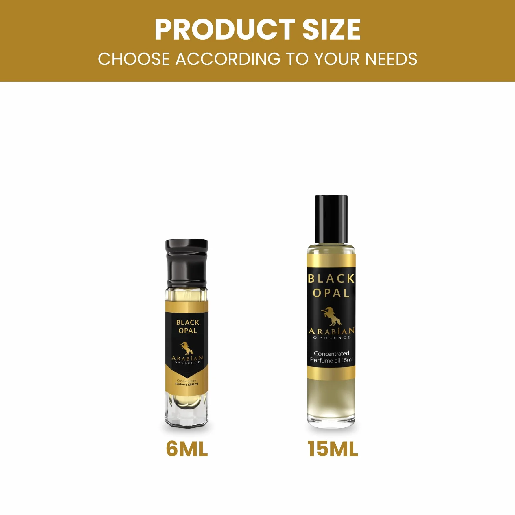 Arabian Opulence FR49 BLACK OPAL skoncentrowany olejek perfumowany, butelka zapachowa bursztynowo-waniliowa dla kobiet, długotrwałe perfumy na bazie oleju, bezalkoholowy olejek do ciała (6 ml)